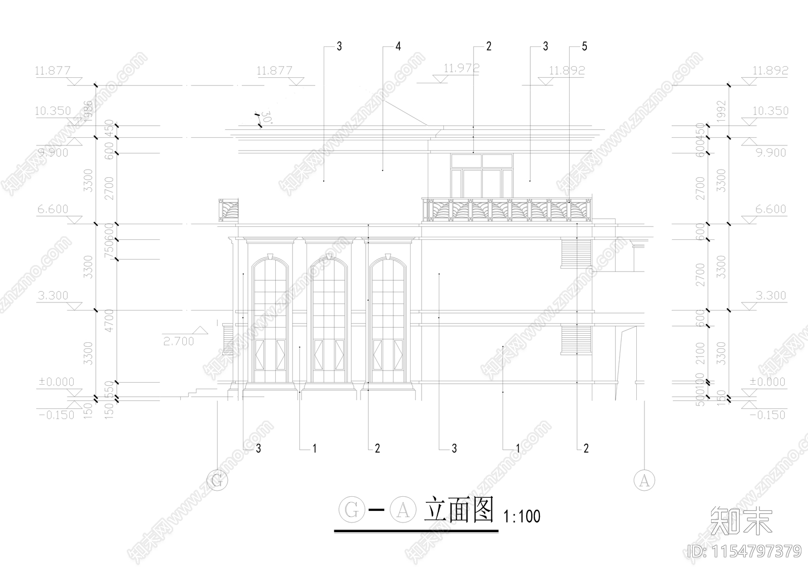 别墅cad施工图下载【ID:1154797379】