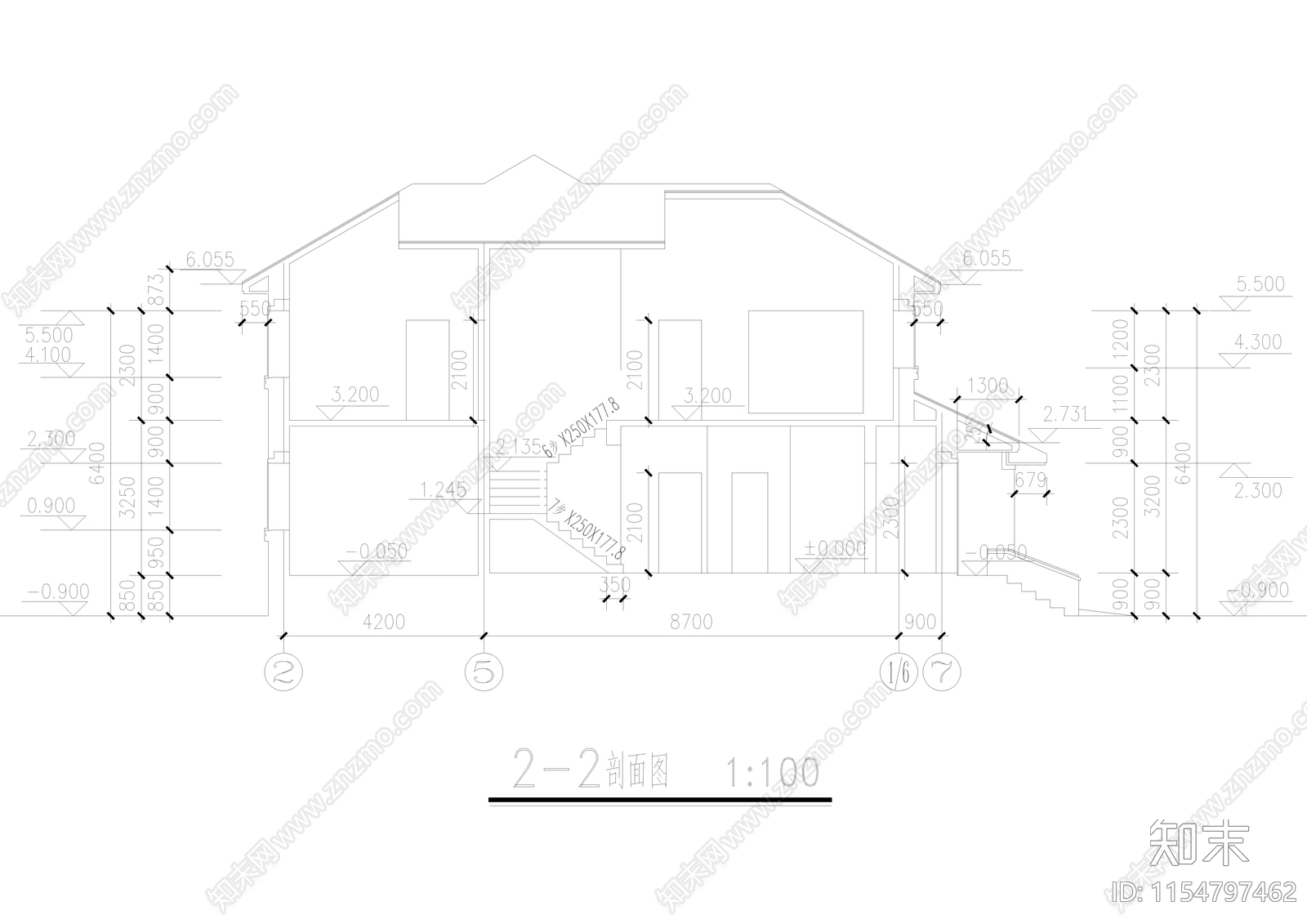 别墅cad施工图下载【ID:1154797462】