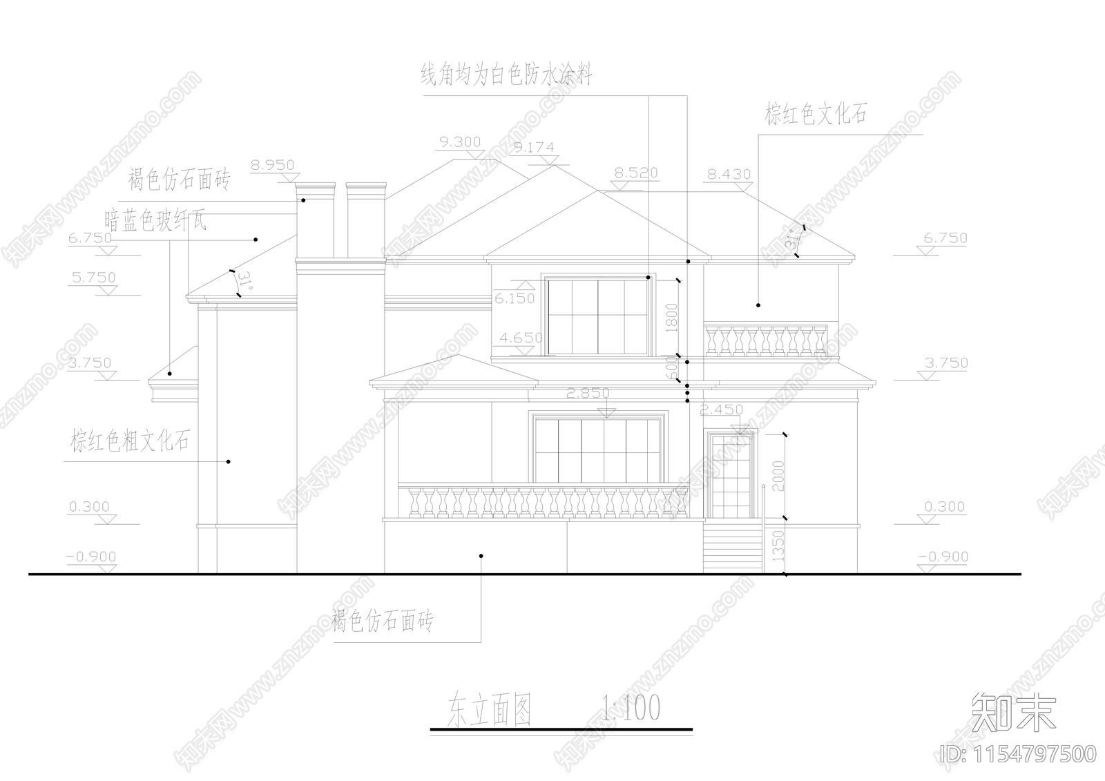 别墅cad施工图下载【ID:1154797500】