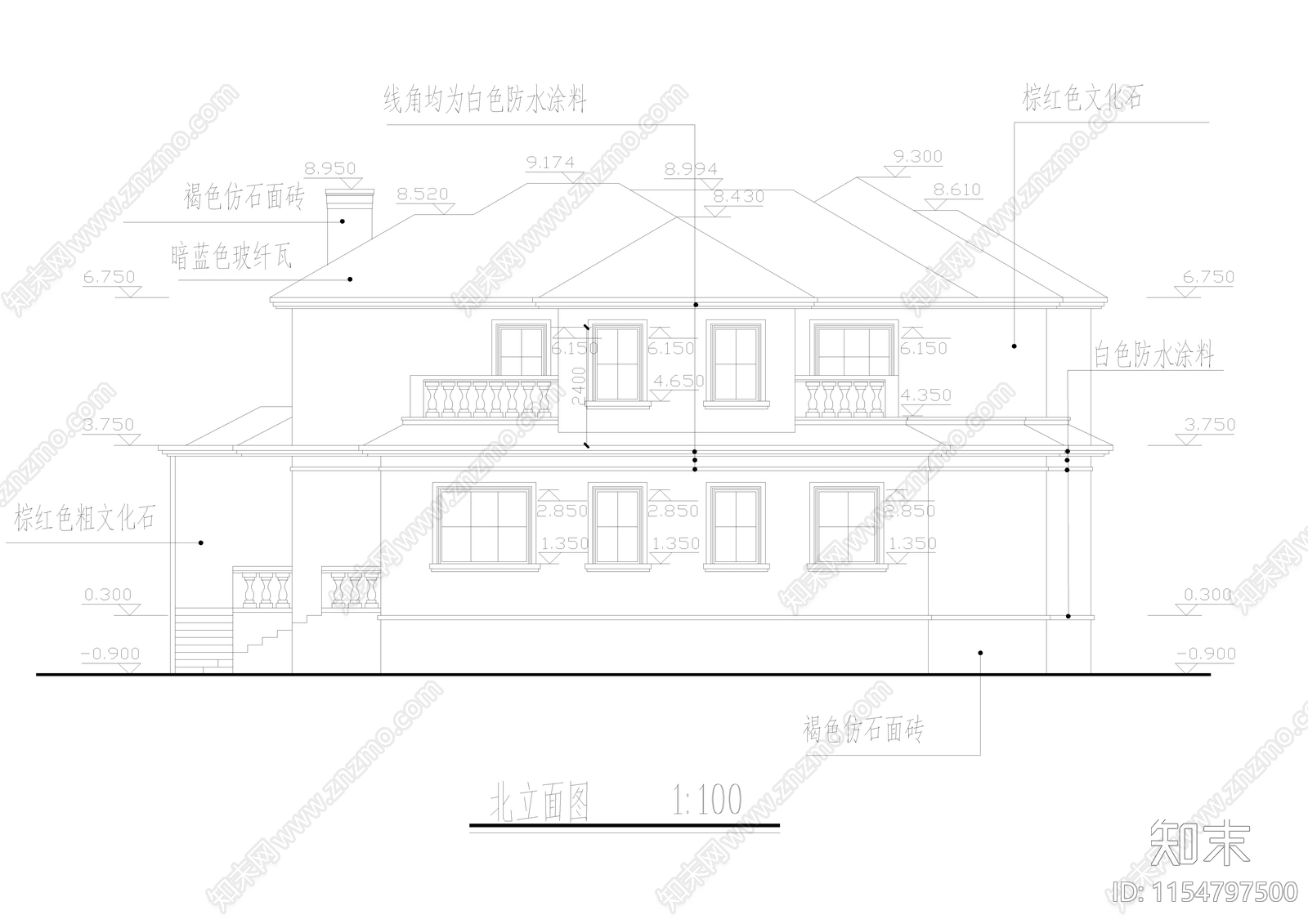 别墅cad施工图下载【ID:1154797500】