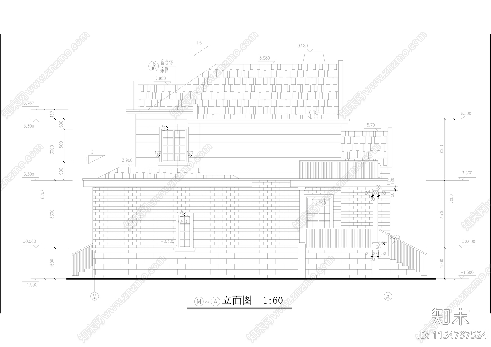 别墅cad施工图下载【ID:1154797524】