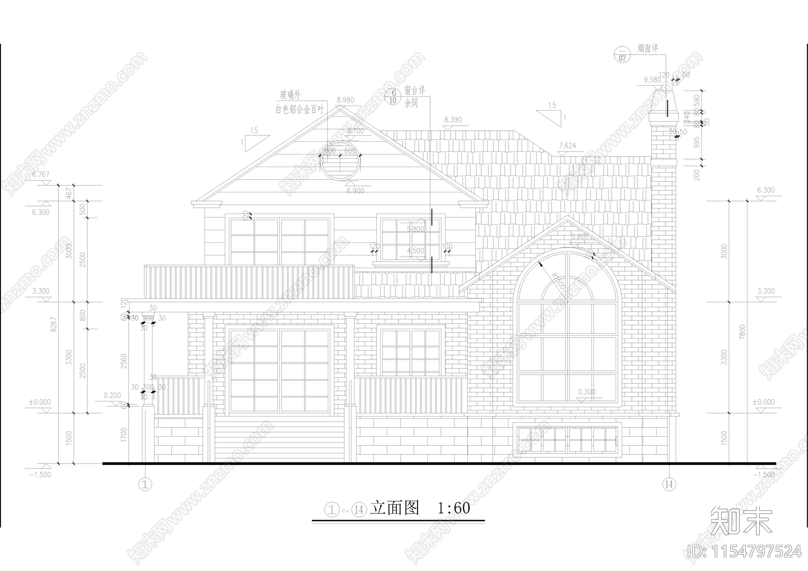 别墅cad施工图下载【ID:1154797524】