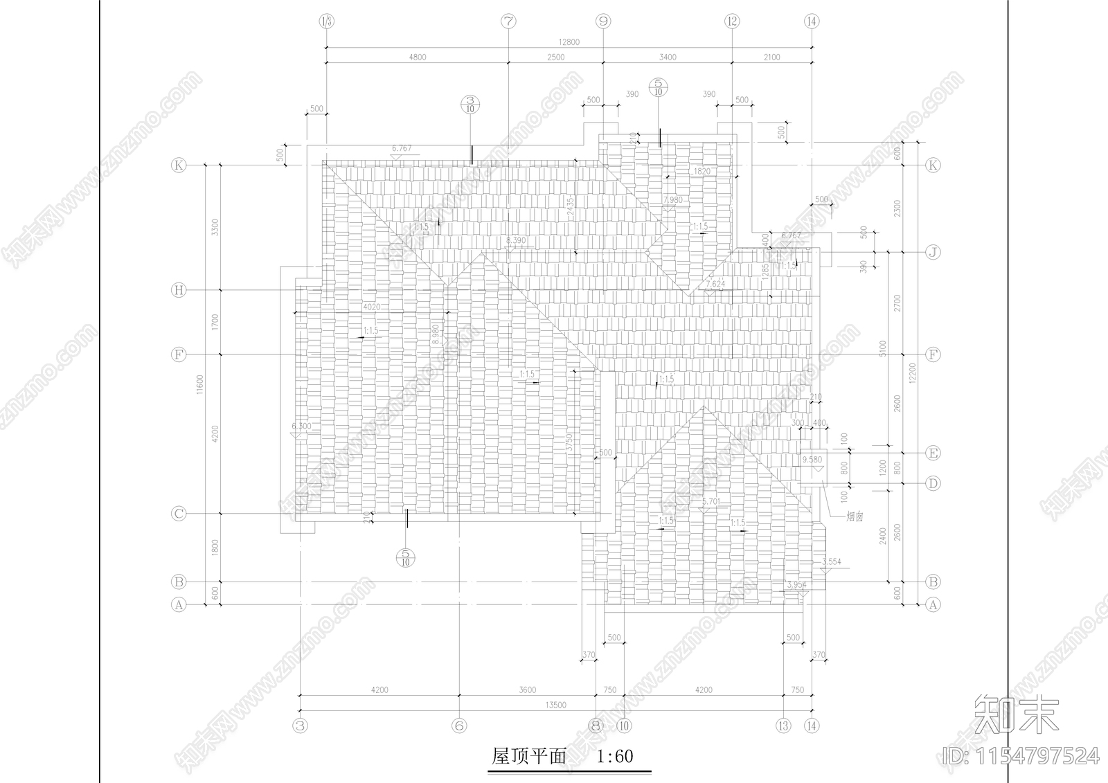 别墅cad施工图下载【ID:1154797524】