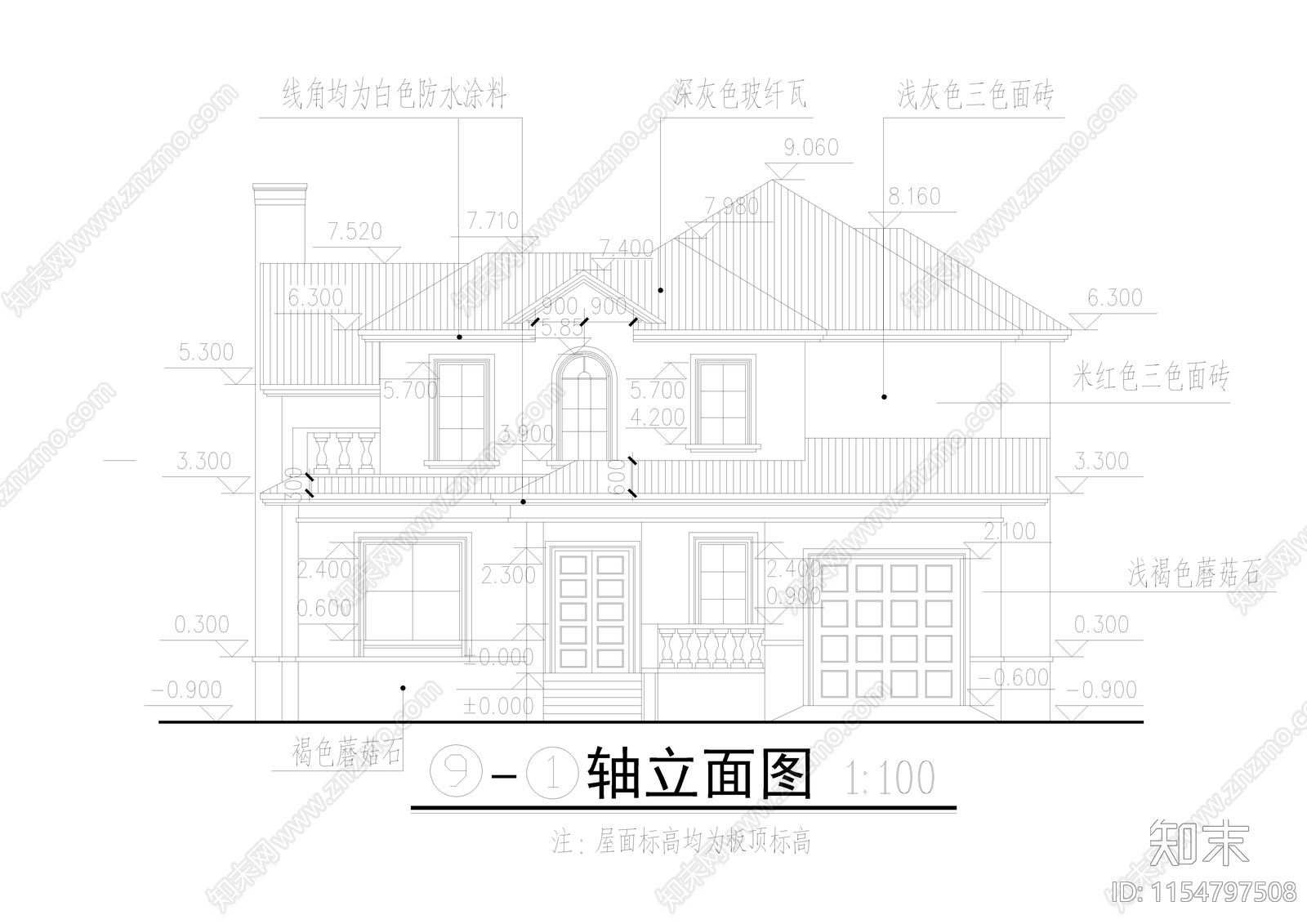 别墅cad施工图下载【ID:1154797508】