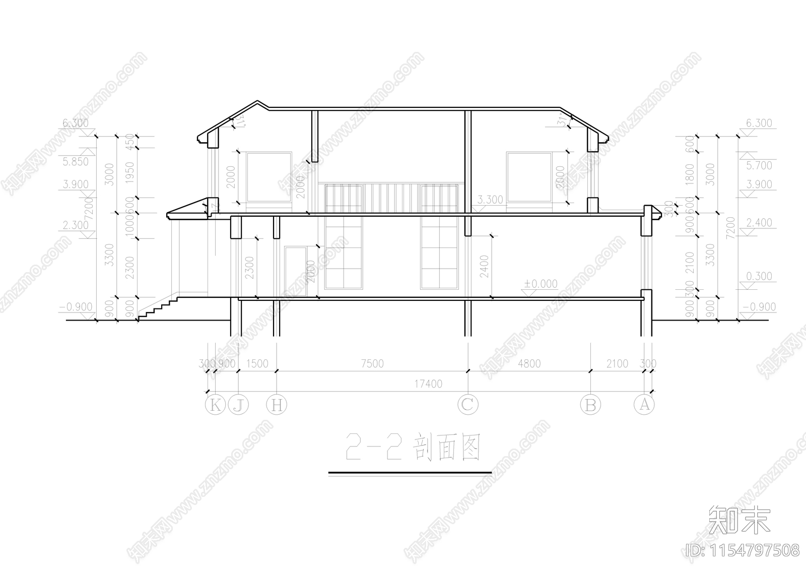 别墅cad施工图下载【ID:1154797508】