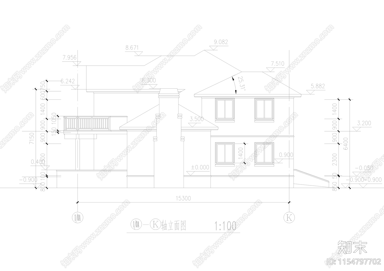 别墅cad施工图下载【ID:1154797702】