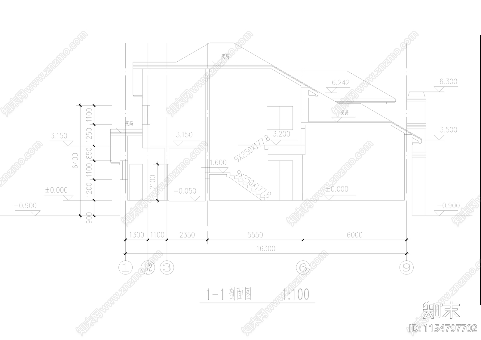 别墅cad施工图下载【ID:1154797702】