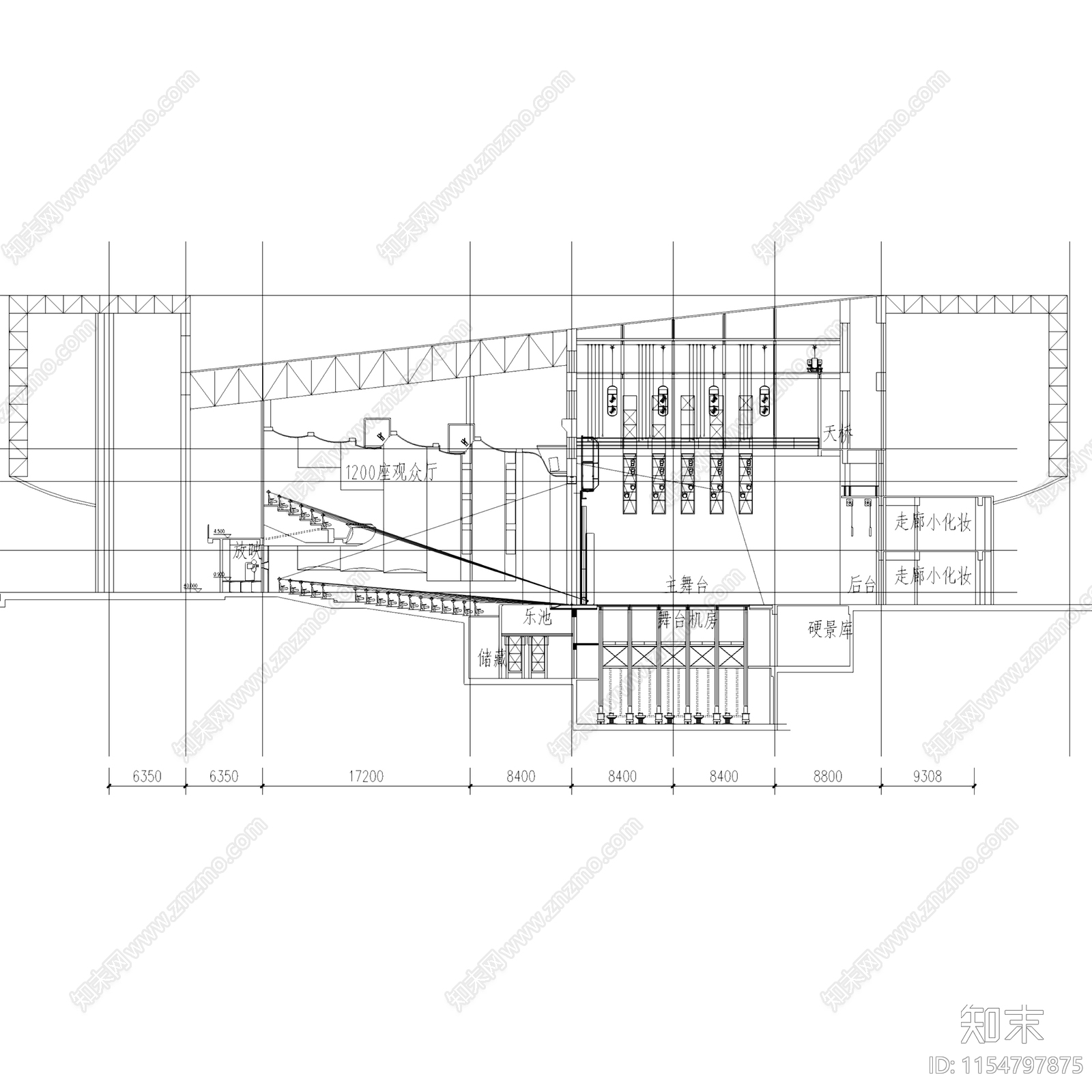 重庆江津一院四馆两中心剧院文化馆博物馆建筑平面cad施工图下载【ID:1154797875】