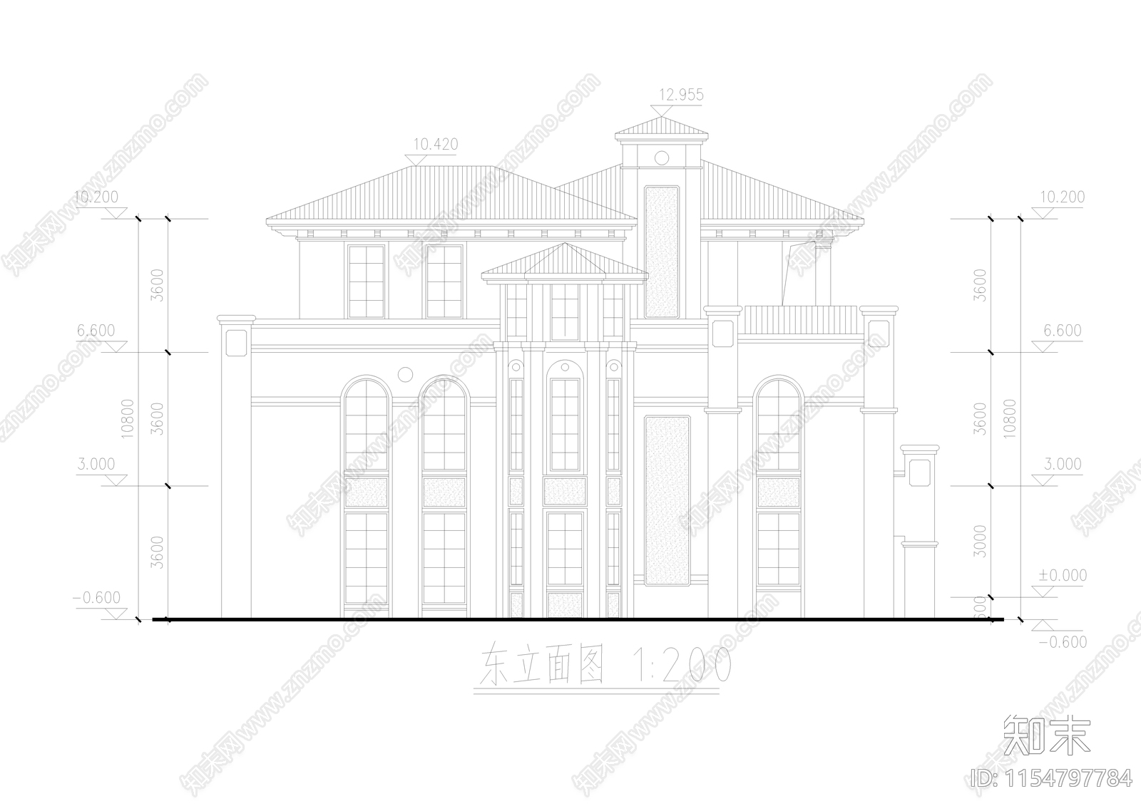 别墅cad施工图下载【ID:1154797784】