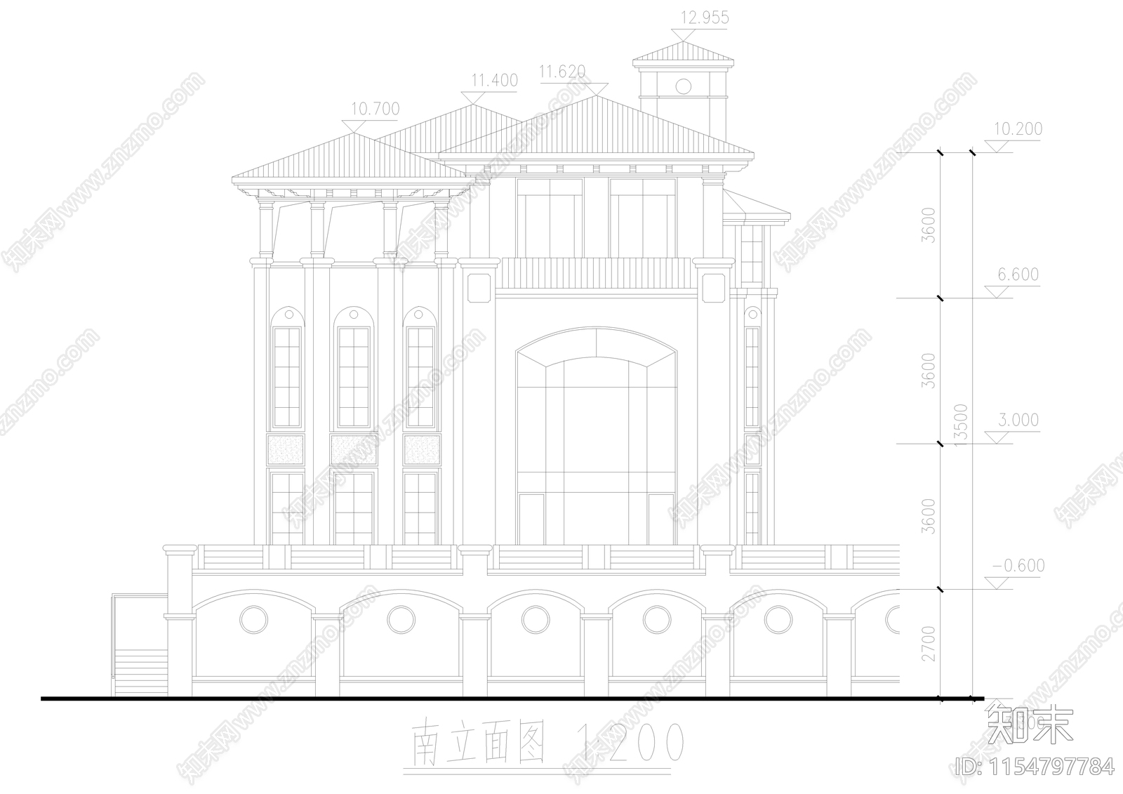 别墅cad施工图下载【ID:1154797784】