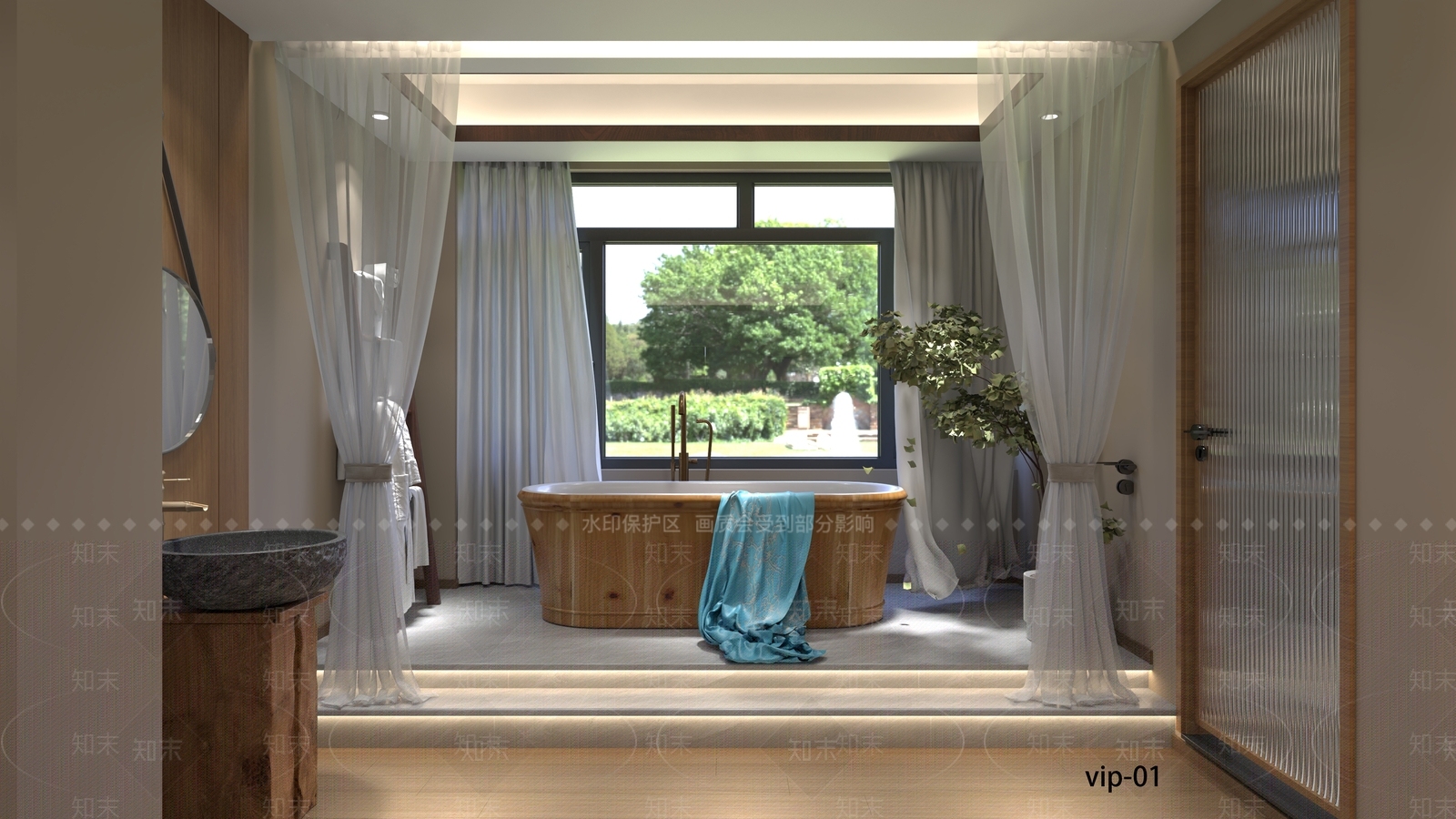 新中式美容馆包间3D模型下载【ID:1154798056】