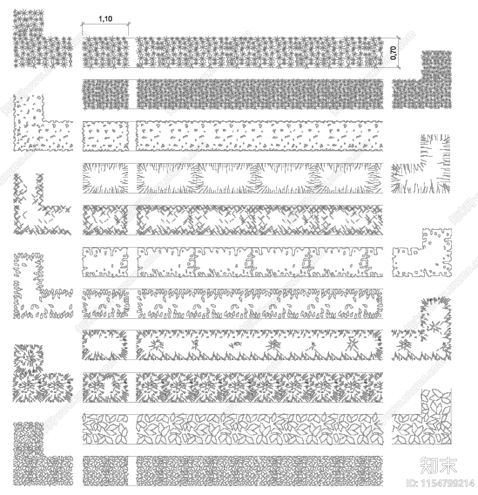植物隔离带施工图下载【ID:1154799214】