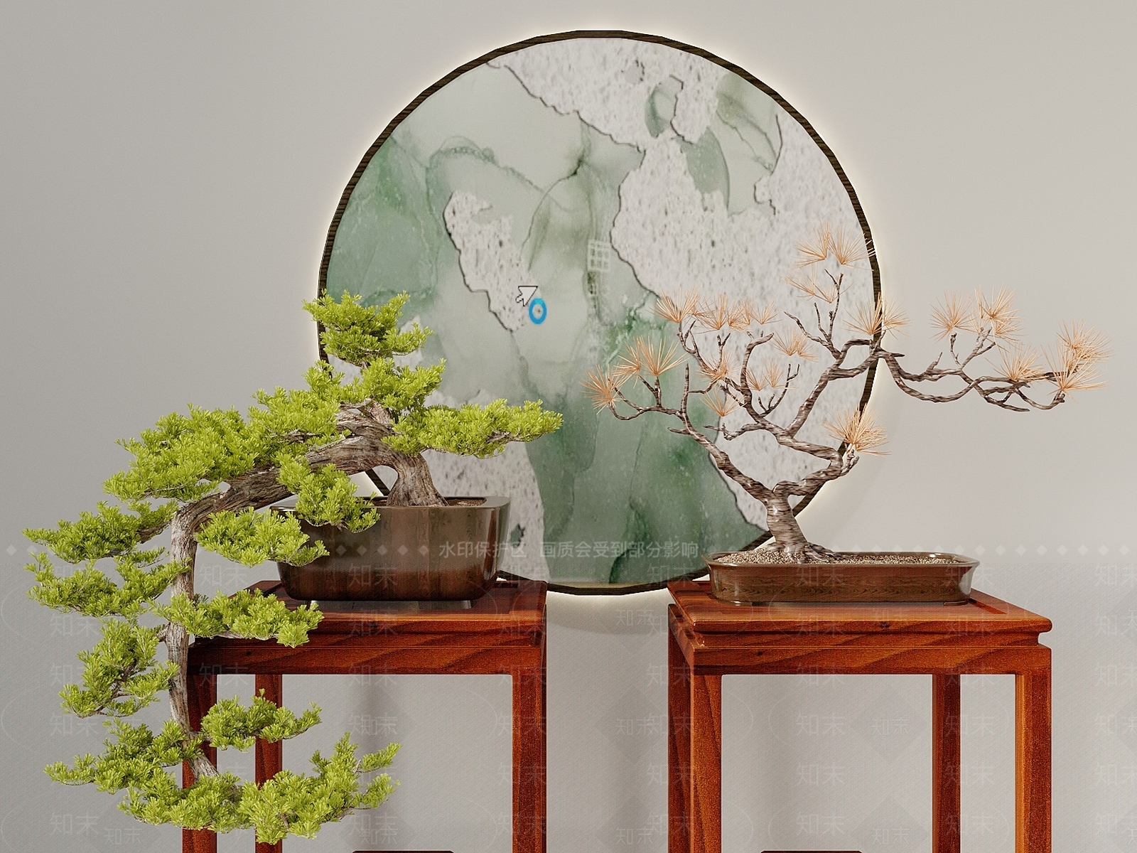 新中式盆景3D模型下载【ID:1154802450】