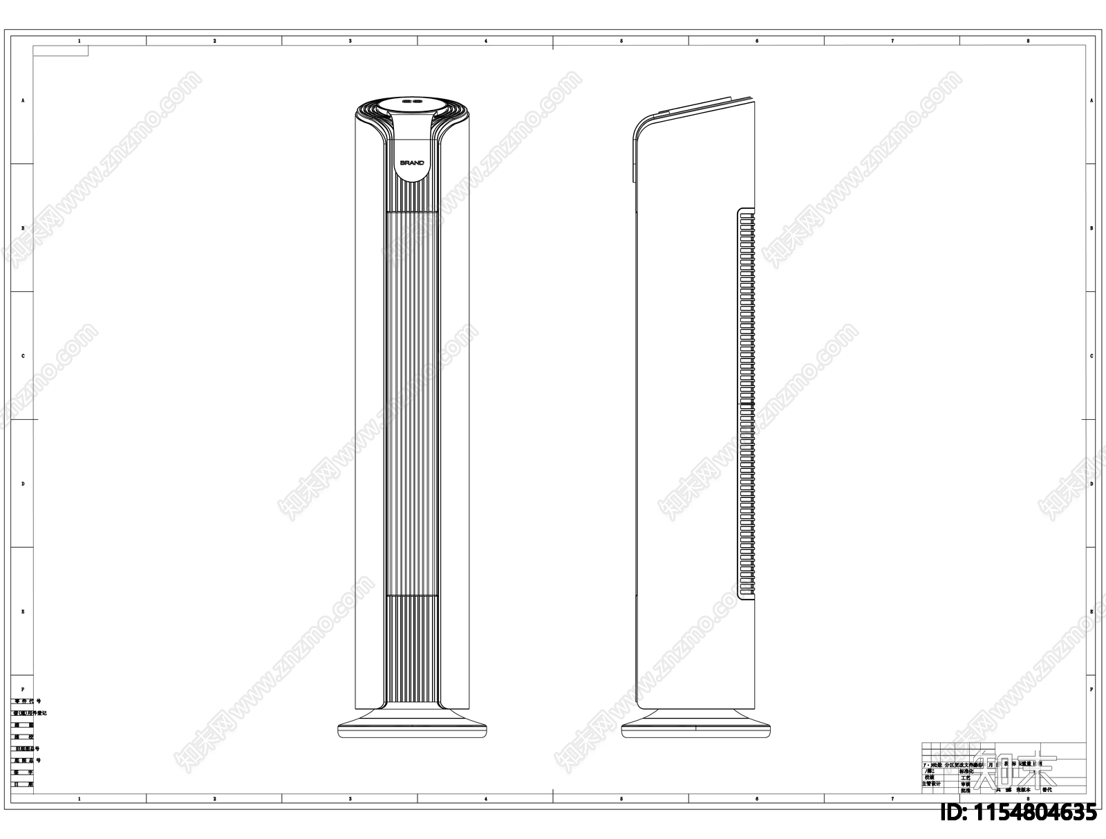 取暖器cad施工图下载【ID:1154804635】