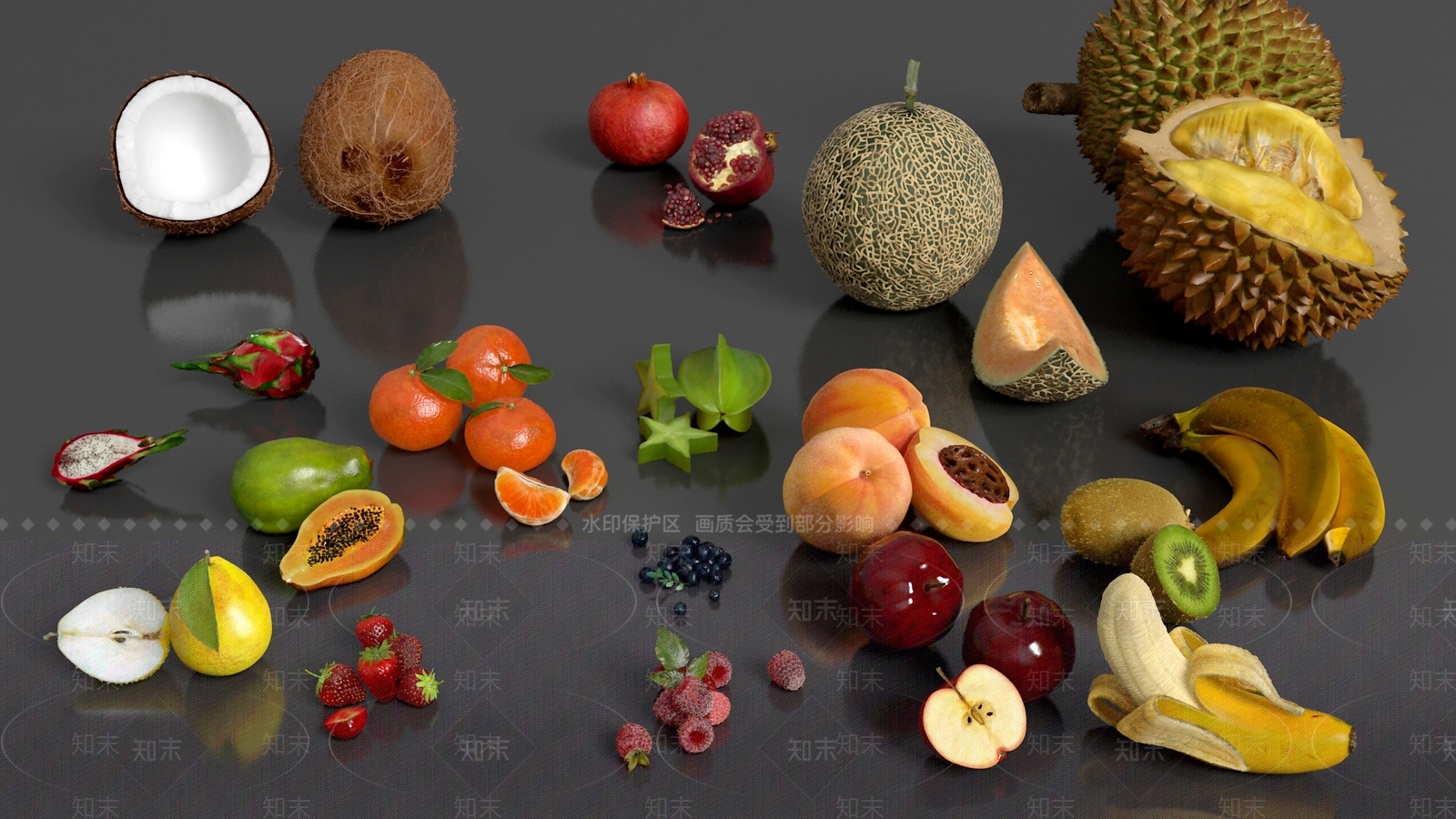 水果蔬菜3D模型下载【ID:1154806128】