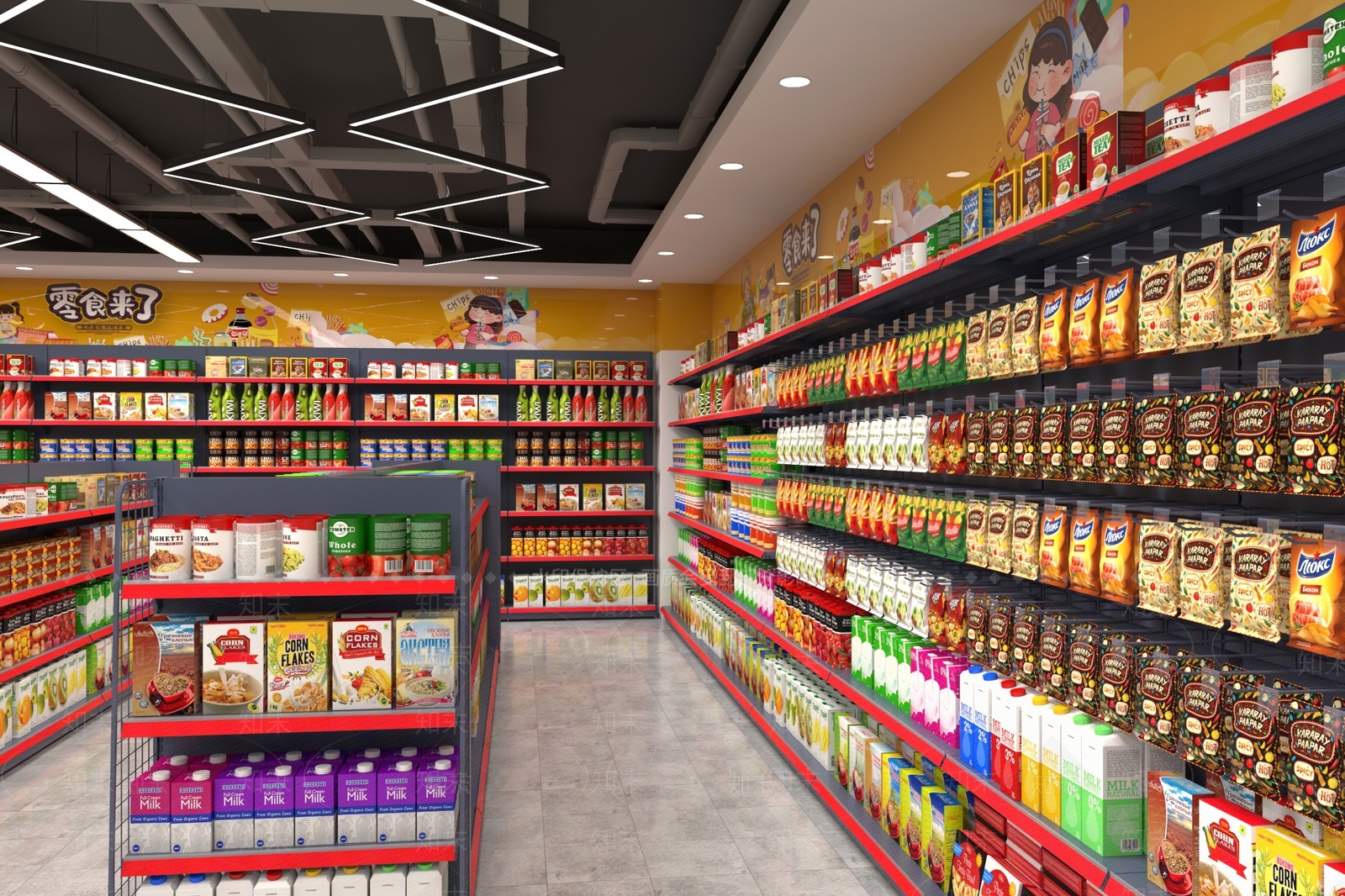 现代超市3D模型下载【ID:1214331216】