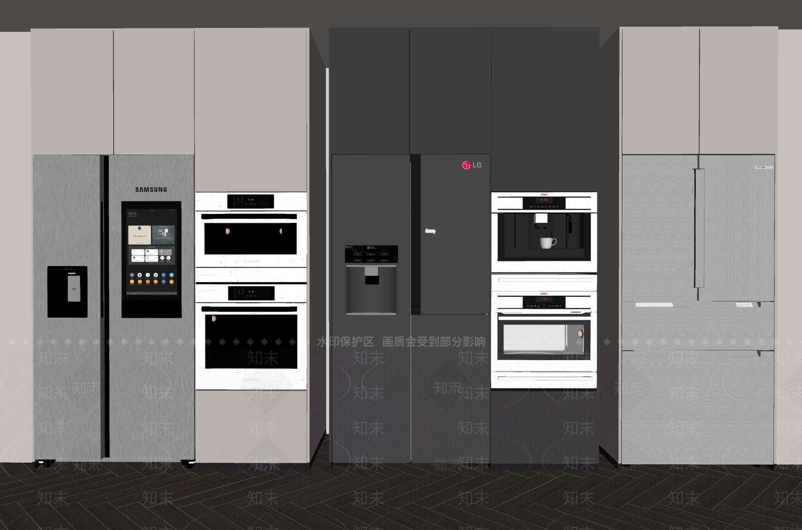 冰箱SU模型下载【ID:1154810897】