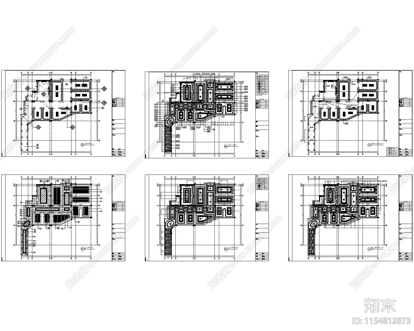 酒店男更衣室CADcad施工图下载【ID:1154812873】