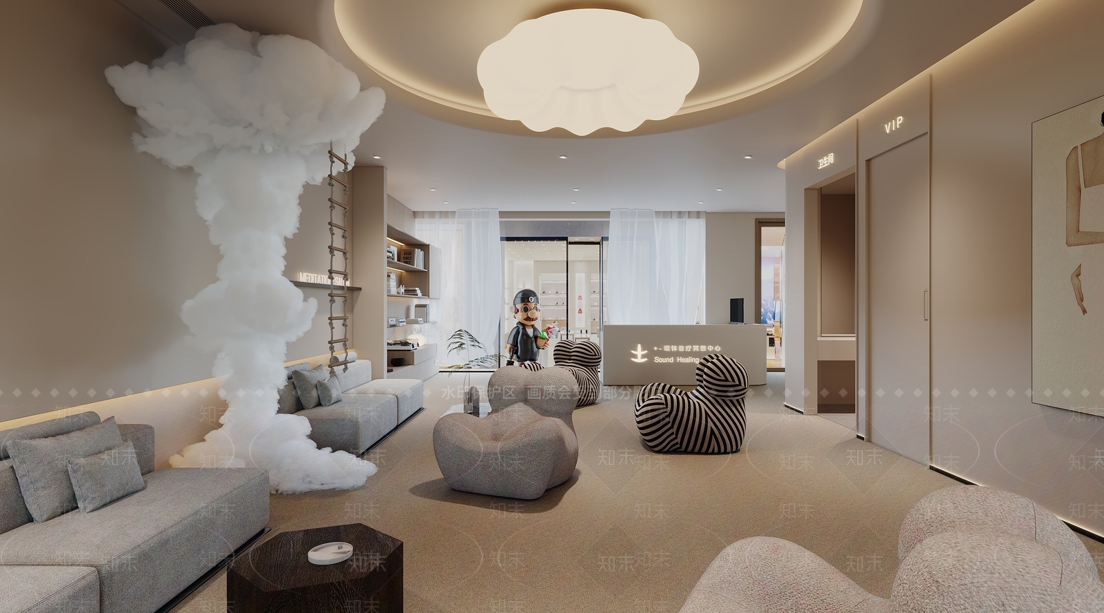 现代瑜伽馆3D模型下载【ID:1154821199】