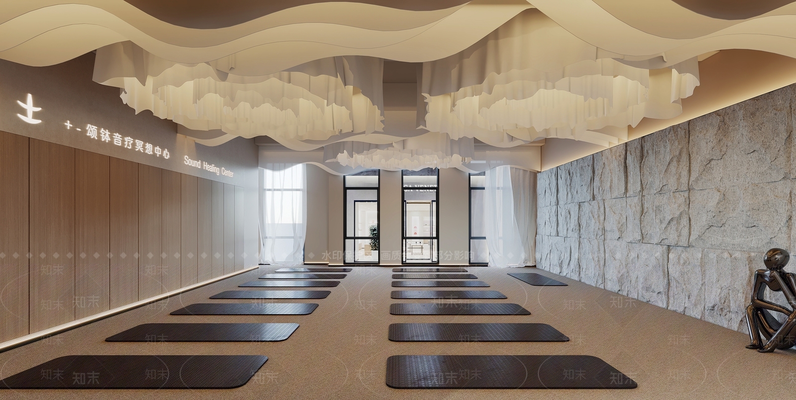 现代瑜伽馆3D模型下载【ID:1154821199】