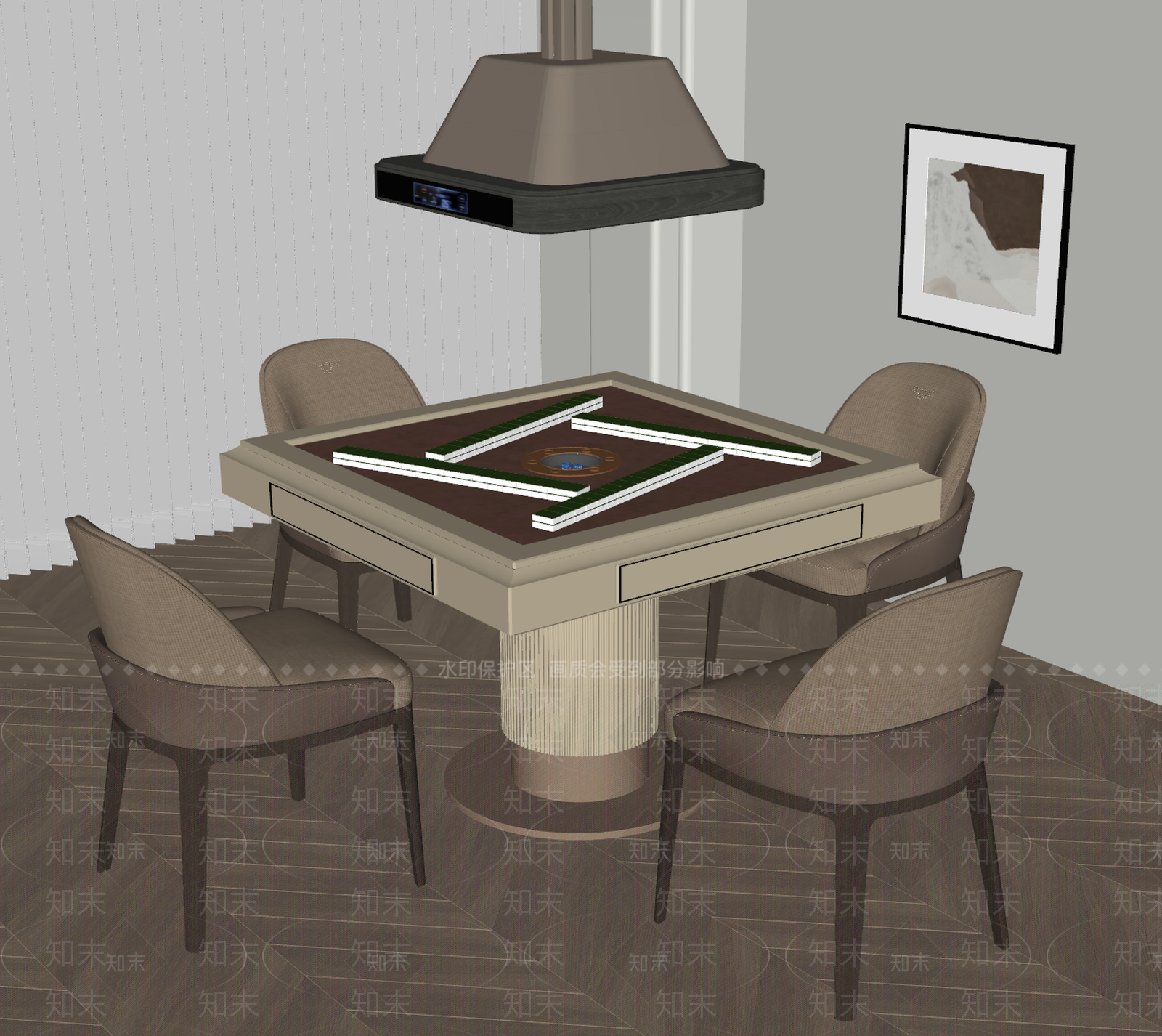 棋牌桌椅SU模型下载【ID:1154827416】