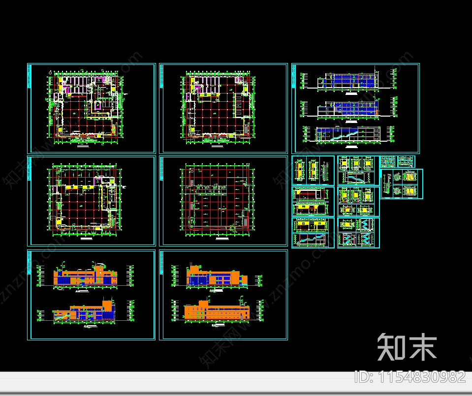 学校食堂建筑cad施工图下载【ID:1154830982】