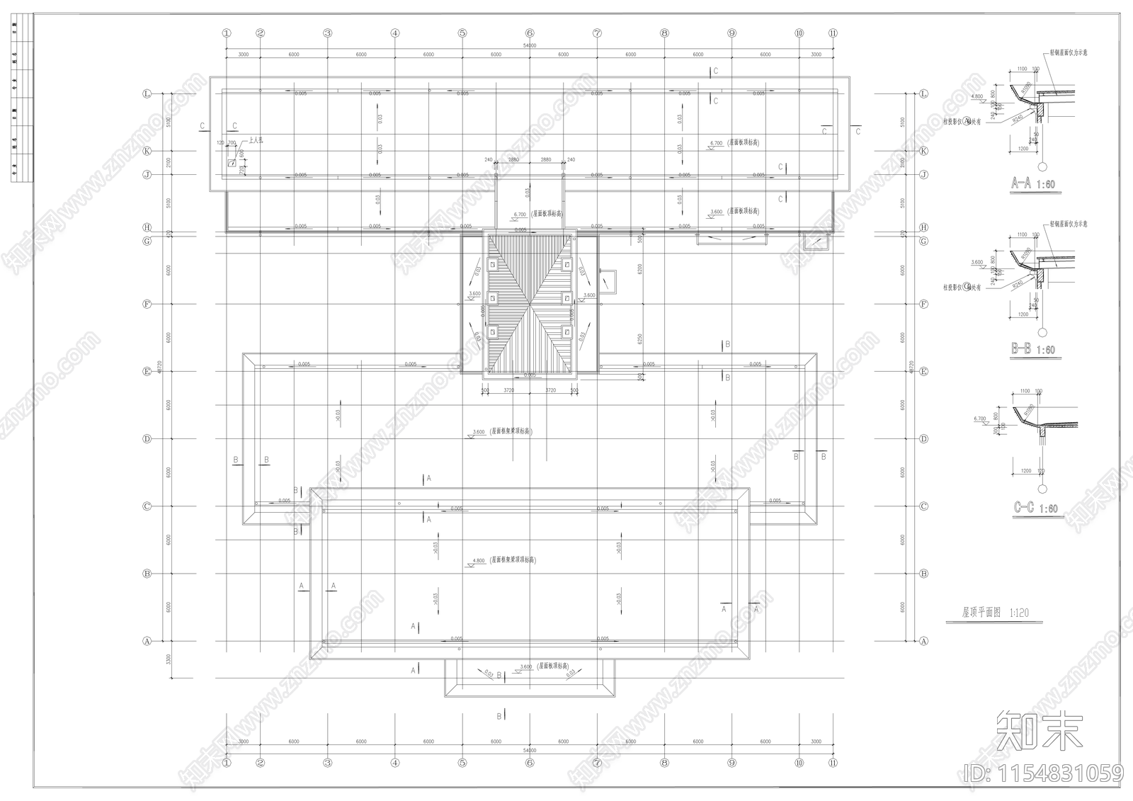 学院食堂完整建筑cad施工图下载【ID:1154831059】