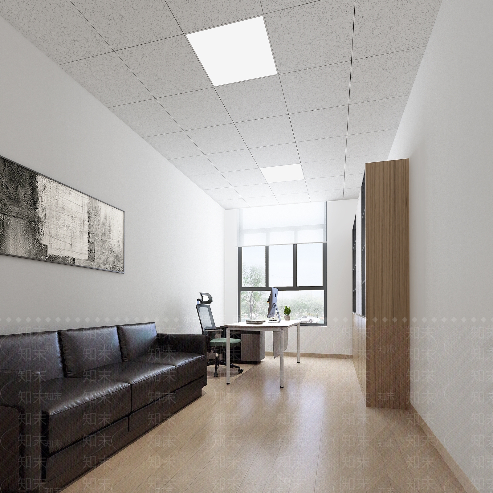 现代学校办公室3D模型下载【ID:1154838560】