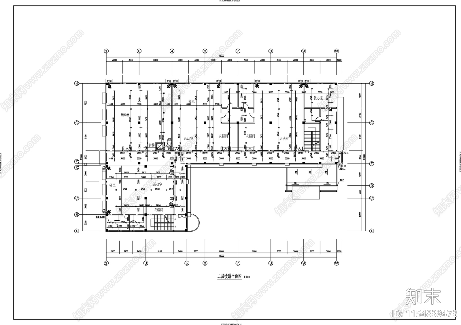 幼儿园建筑给排水施工图下载【ID:1154839473】