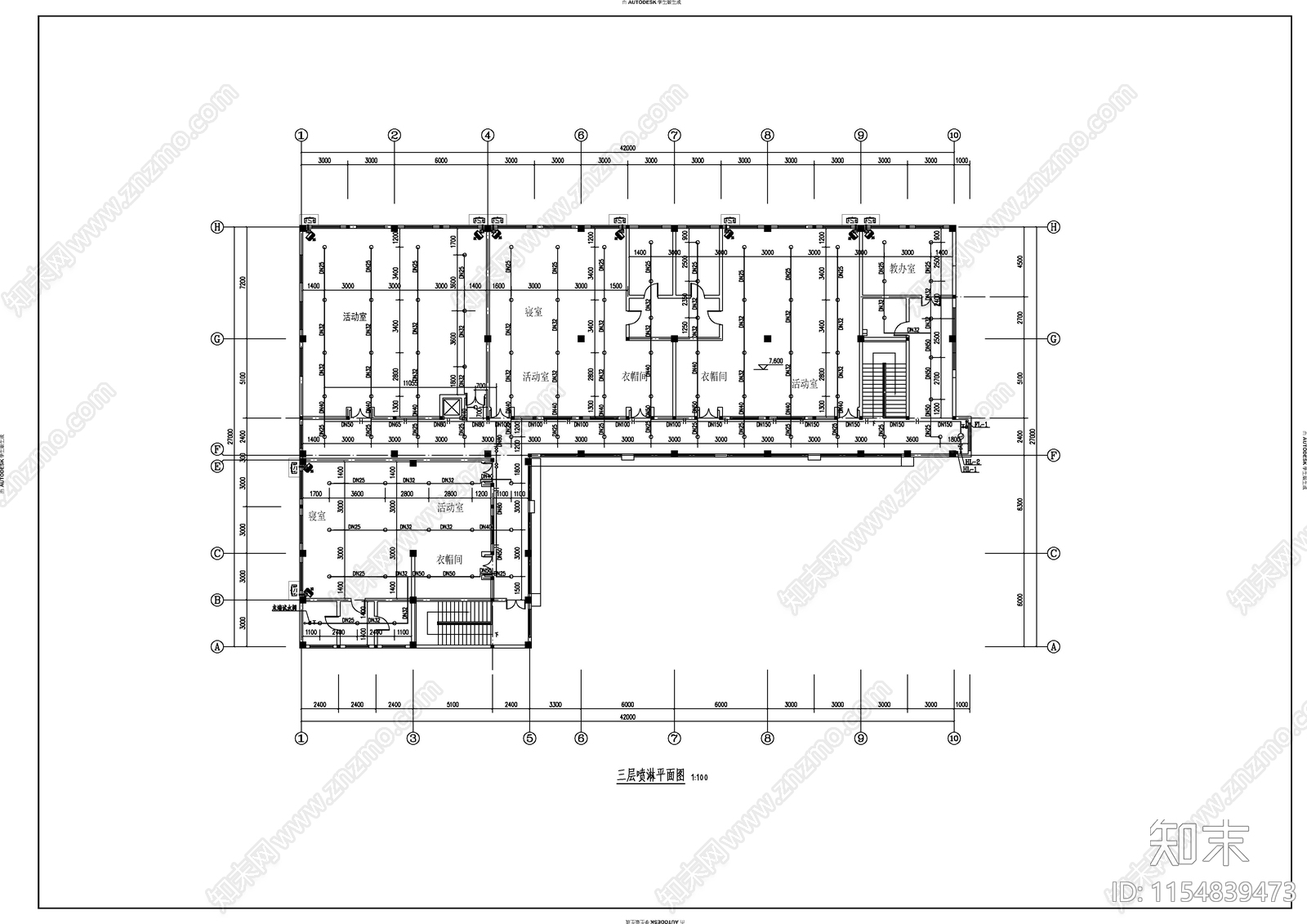 幼儿园建筑给排水施工图下载【ID:1154839473】