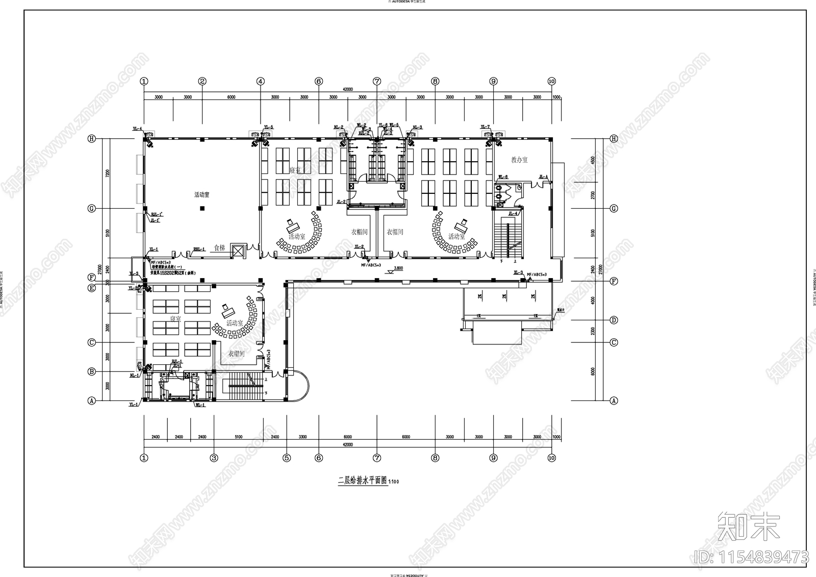 幼儿园建筑给排水施工图下载【ID:1154839473】