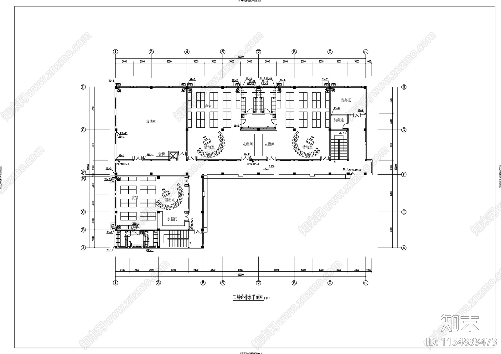 幼儿园建筑给排水施工图下载【ID:1154839473】