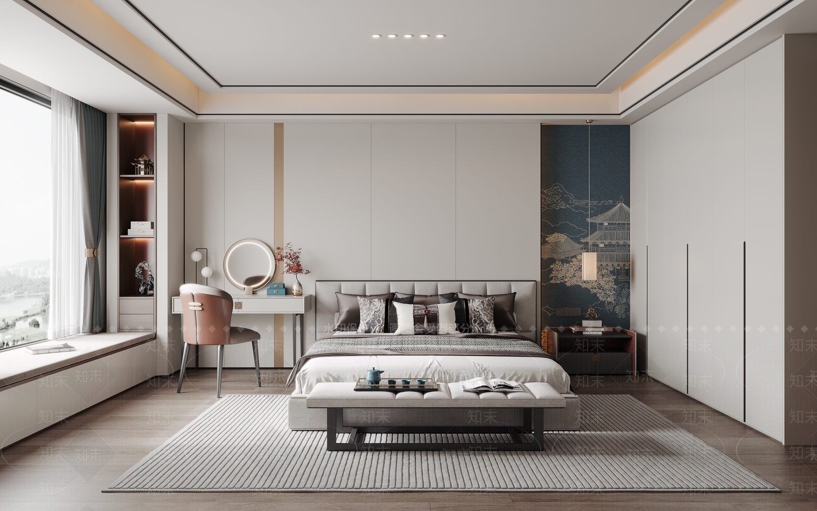 白色梳妆台梳妆台3D模型下载【ID:1227501067】