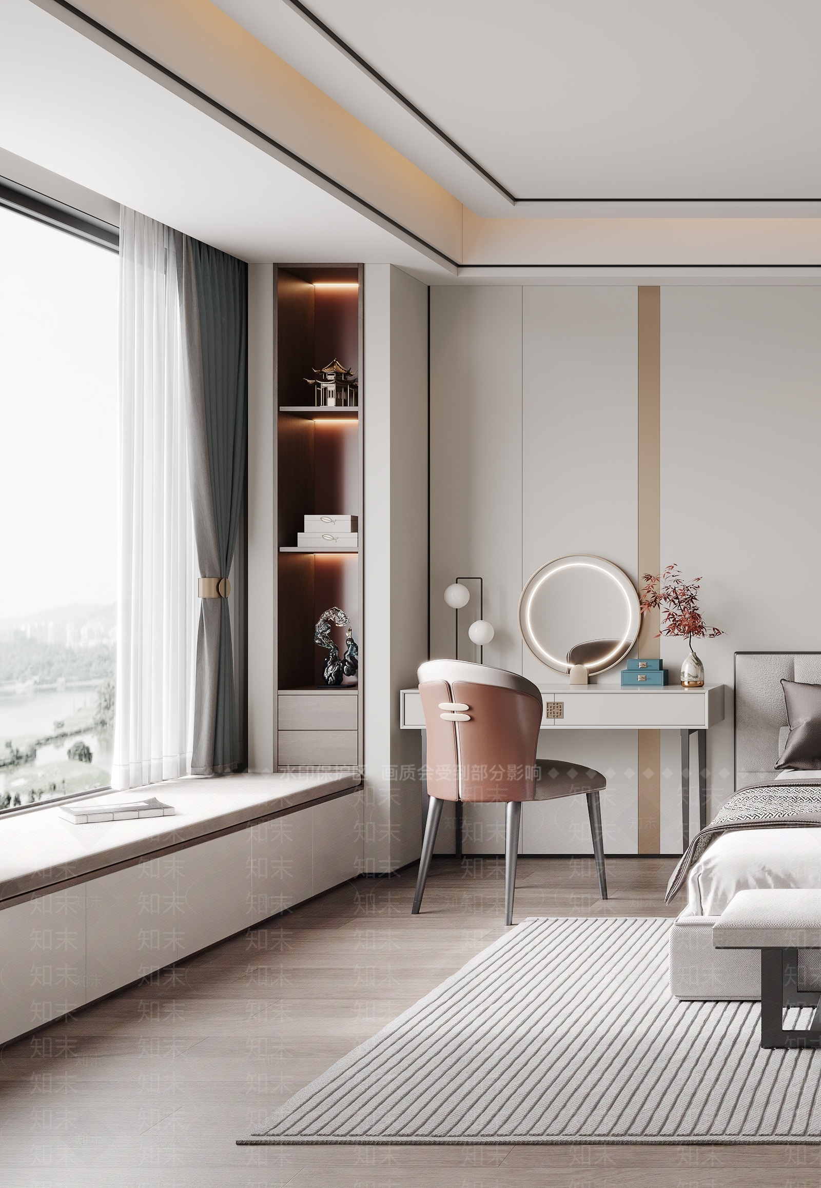 白色梳妆台梳妆台3D模型下载【ID:1227501067】