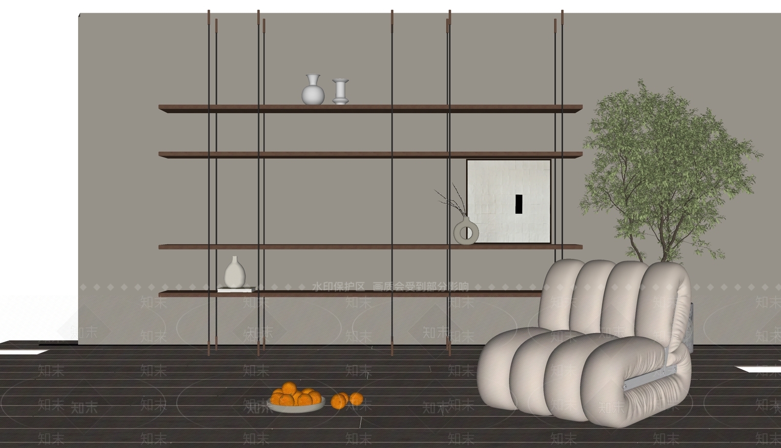 现代置物架SU模型下载【ID:1154843691】