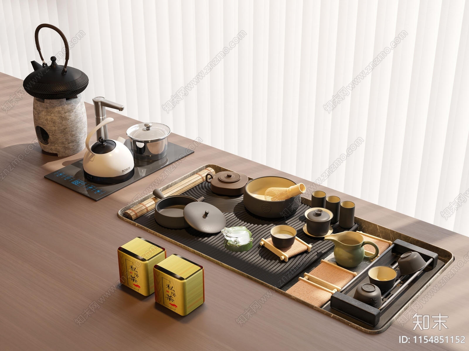 新中式茶杯茶具3D模型下载【ID:1154851152】