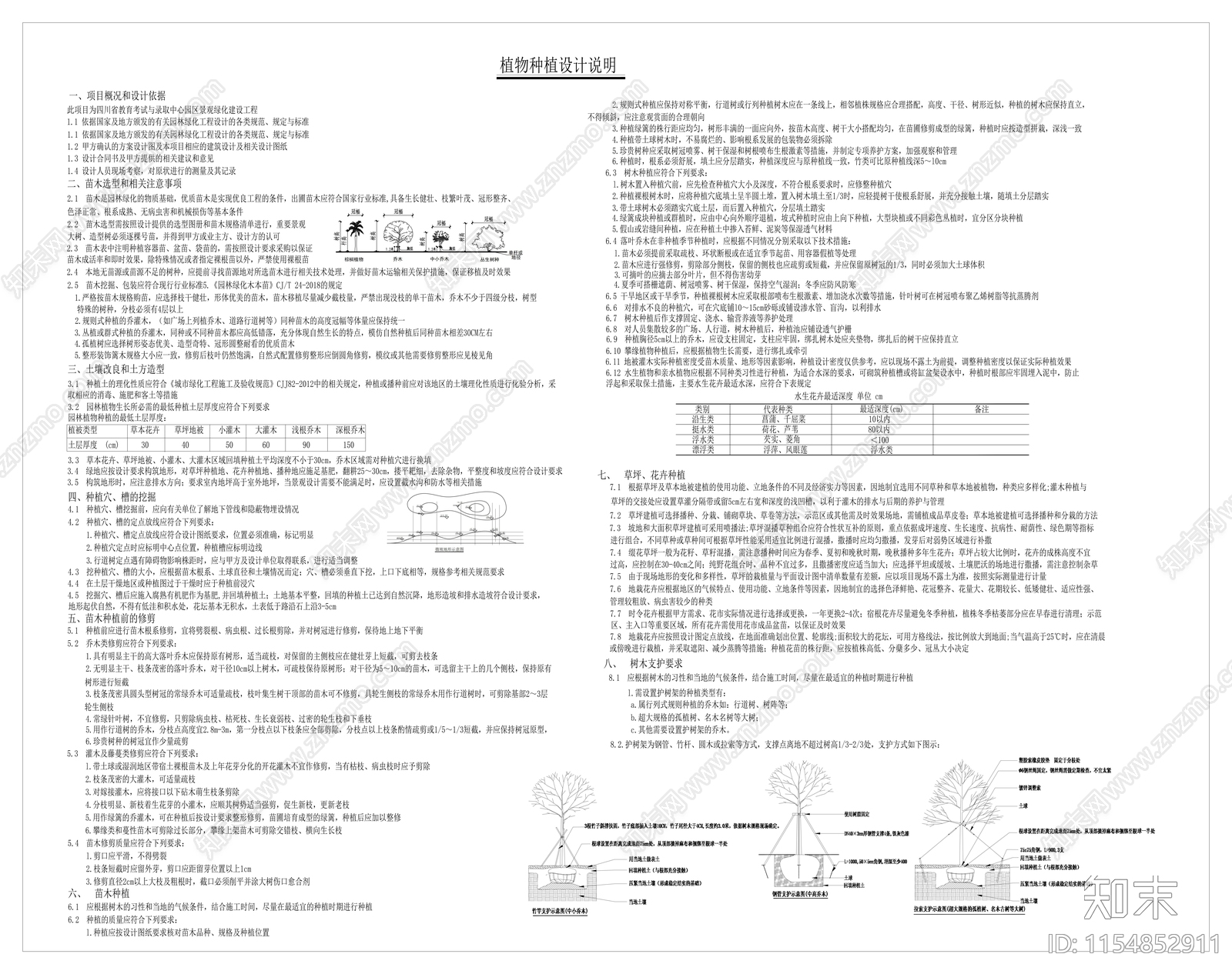 植物种植说明施工图下载【ID:1154852911】
