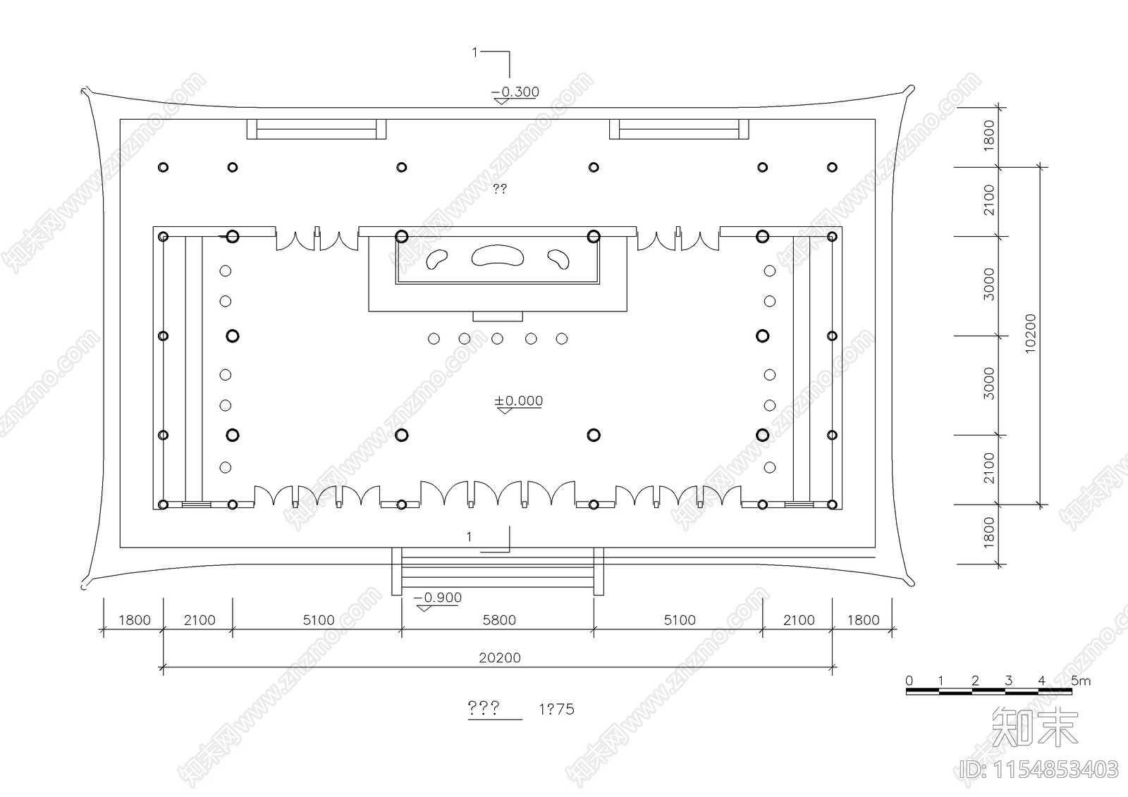 殿阁古建筑施工图cad施工图下载【ID:1154853403】