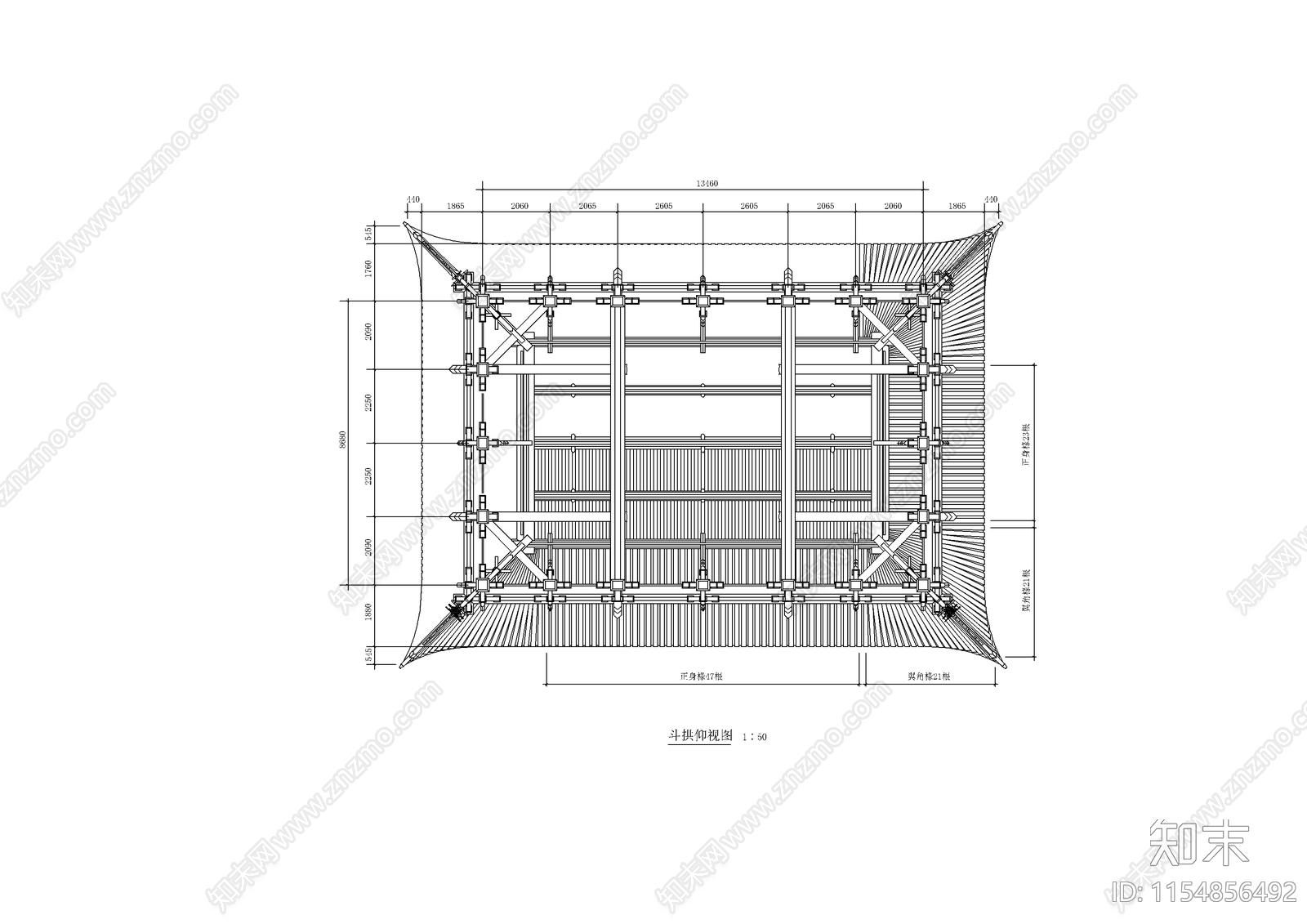 殿阁古建筑cad施工图下载【ID:1154856492】