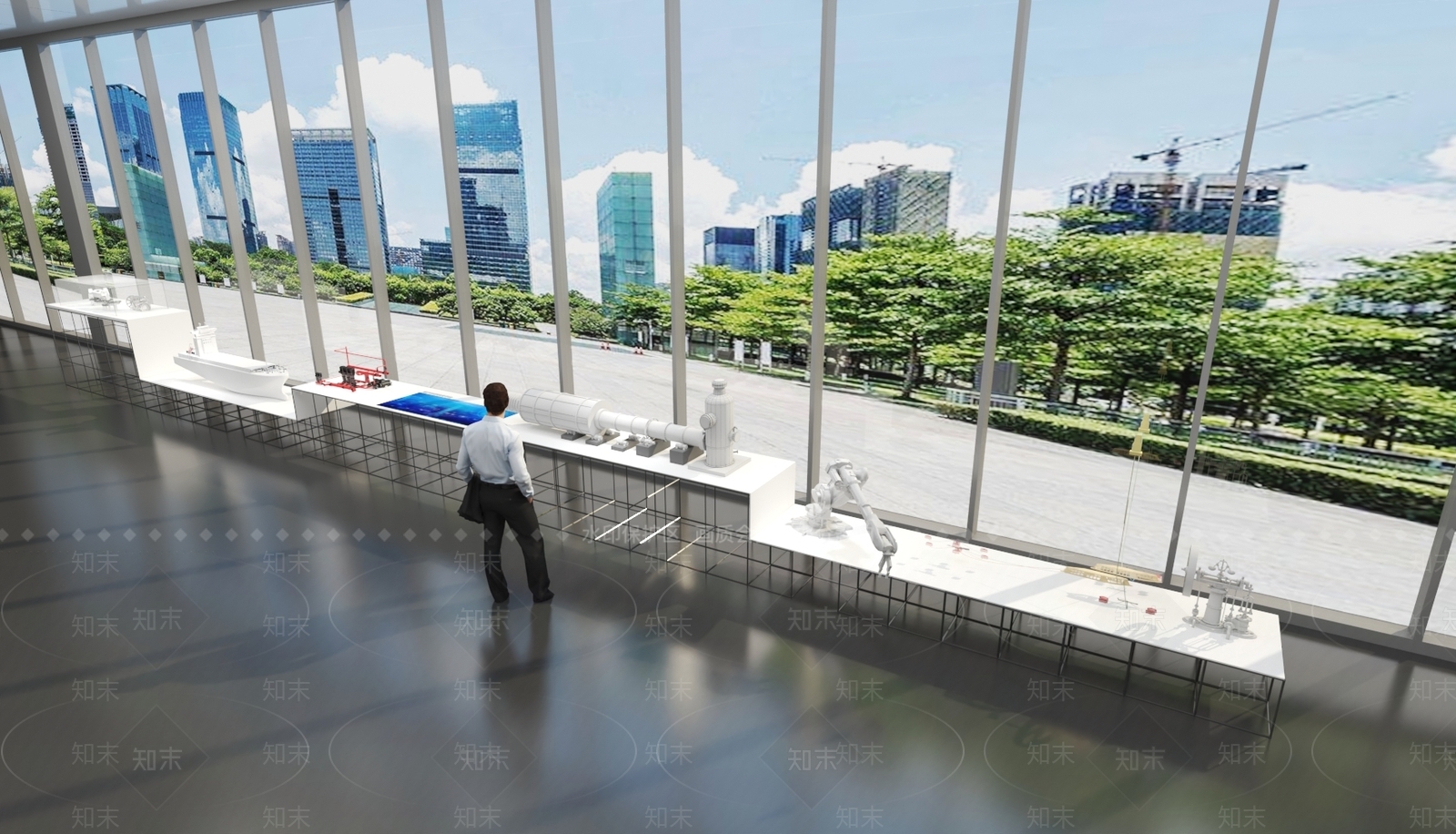 现代城市规划展厅3D模型下载【ID:1154860205】