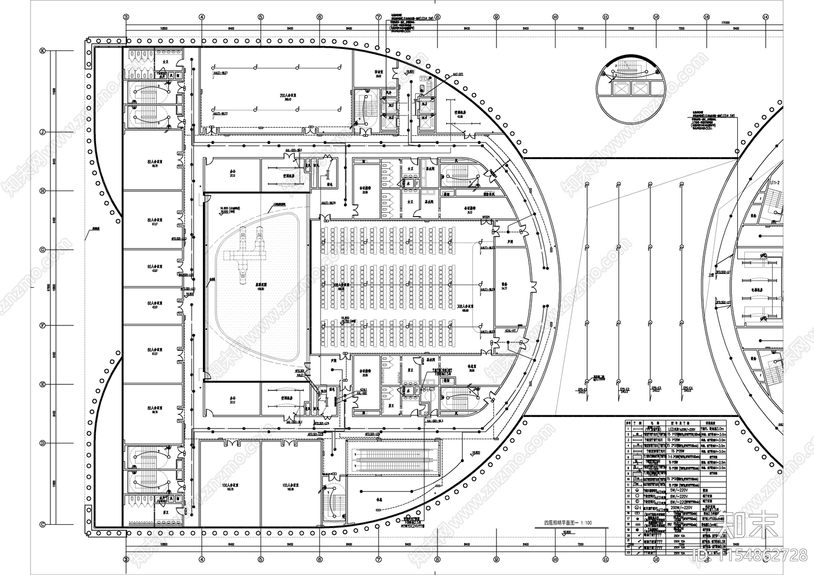 大剧院文化馆建筑电气cad施工图下载【ID:1154862728】
