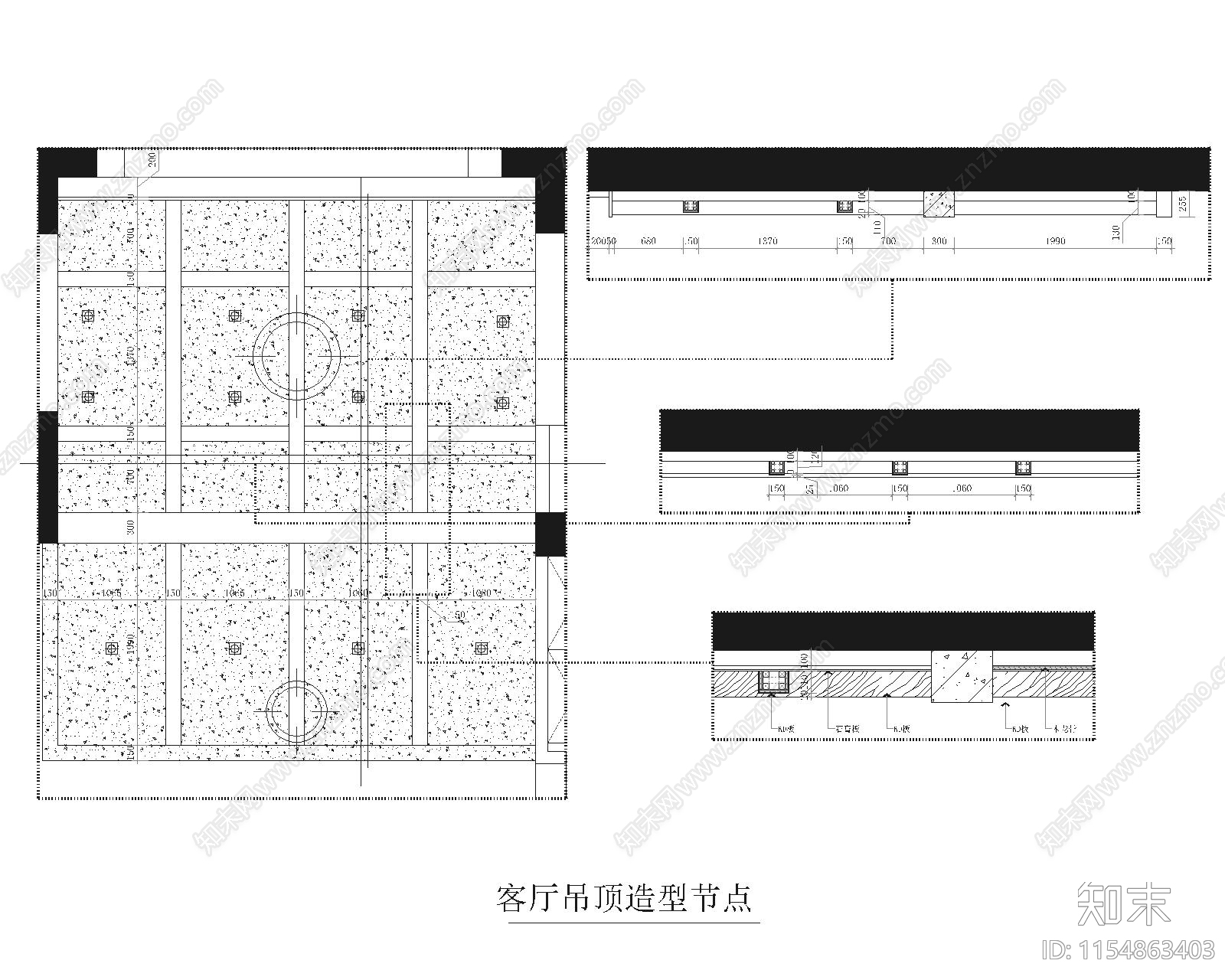 某现代轻奢顶层复式私宅cad施工图下载【ID:1154863403】