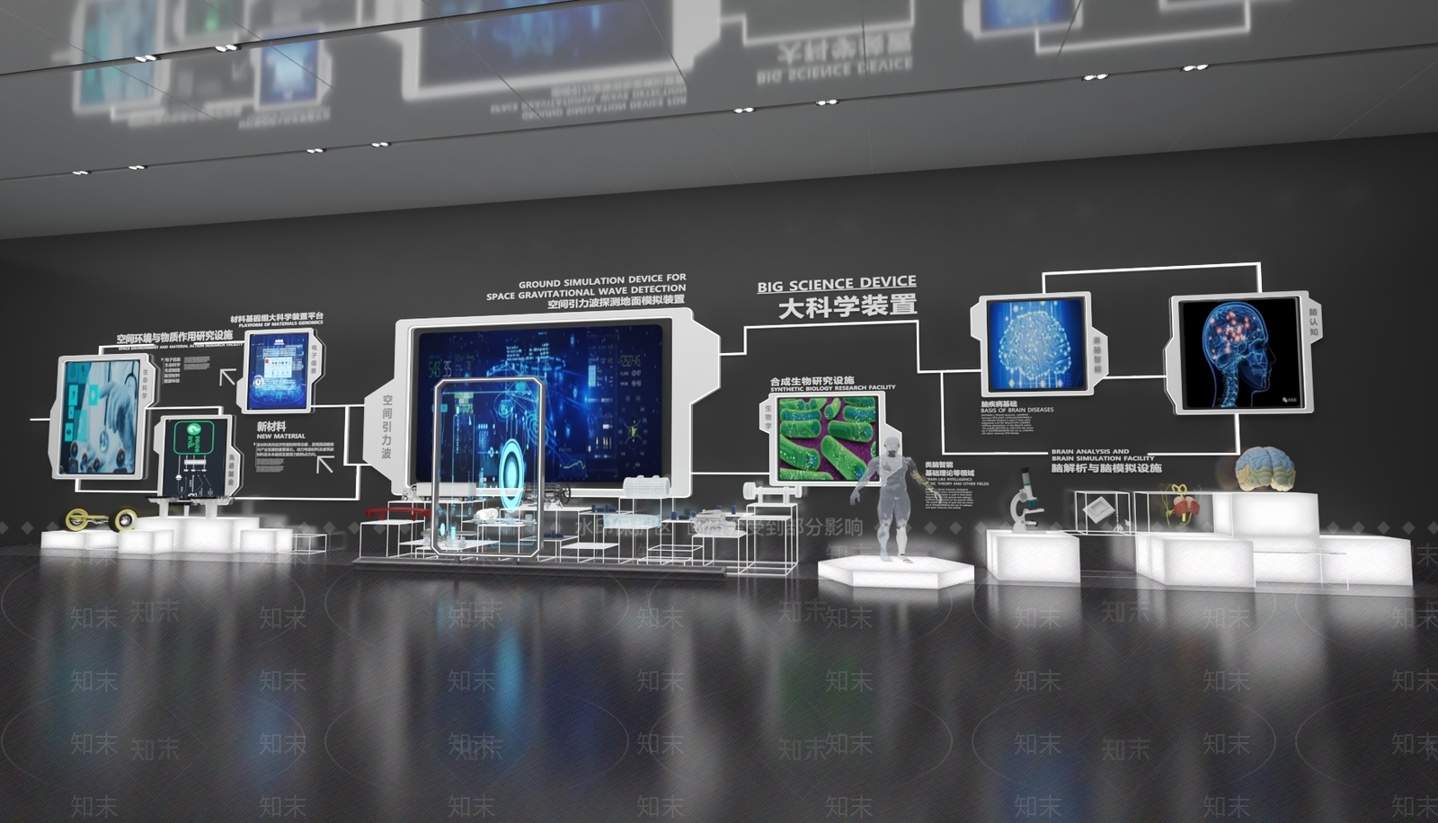 现代医疗科技展厅3D模型下载【ID:1154864188】