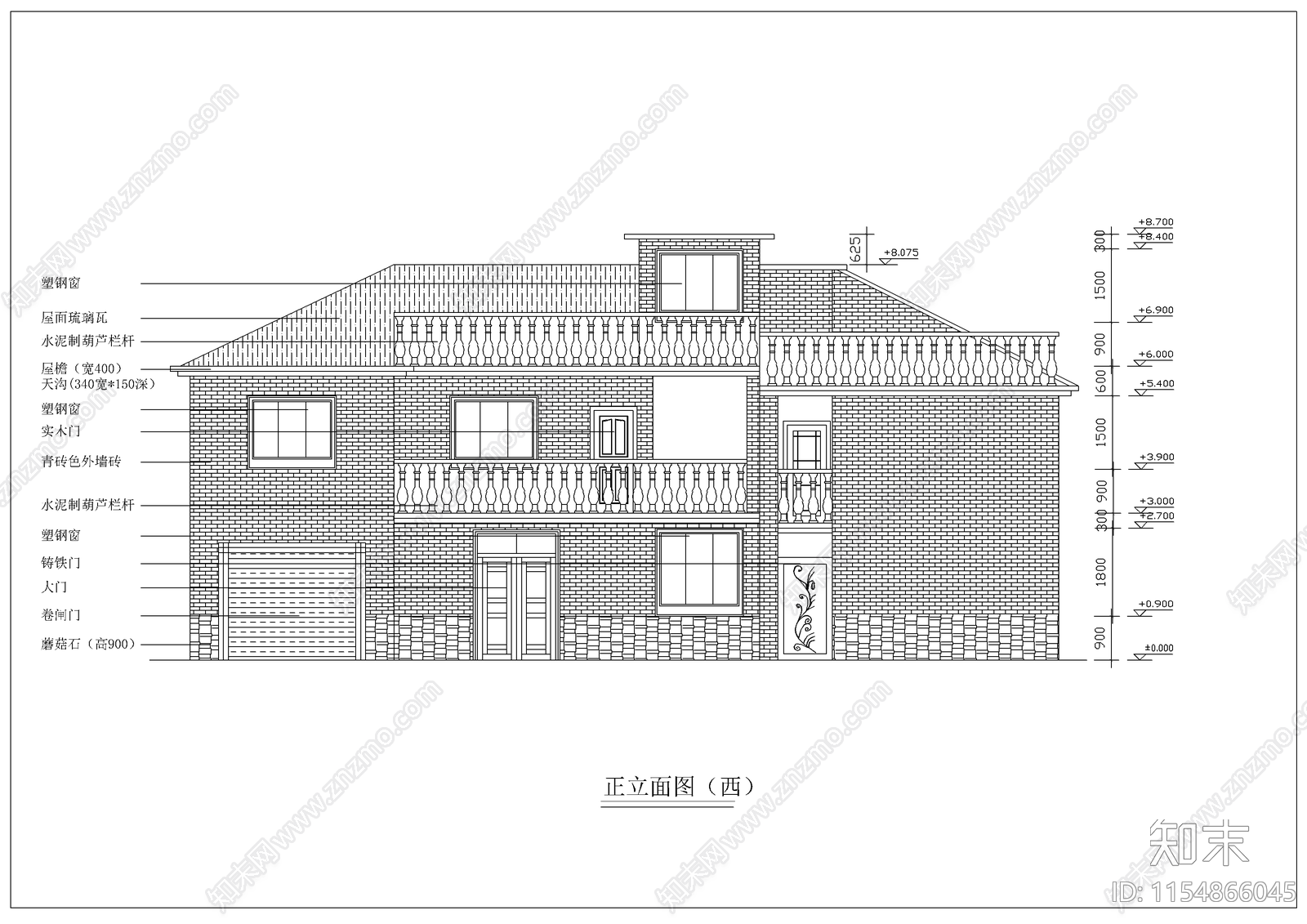 农村住宅旧房改造建筑cad施工图下载【ID:1154866045】