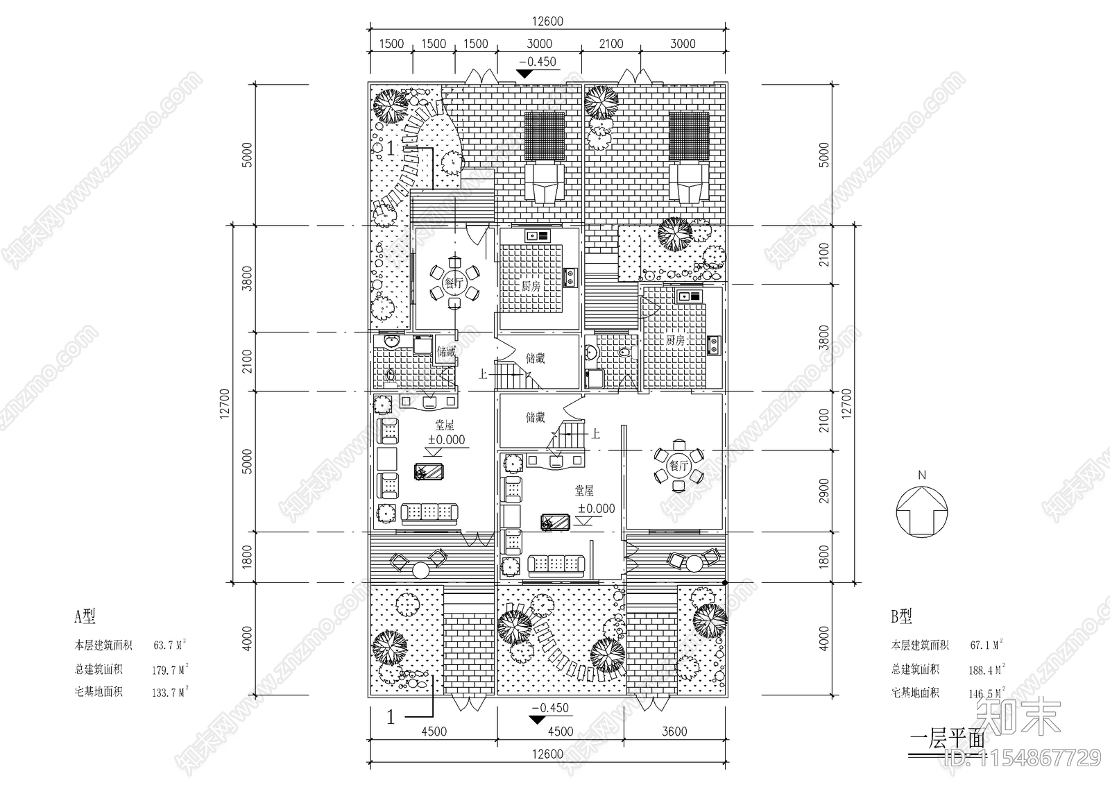 农民小康楼建筑设计cad施工图下载【ID:1154867729】