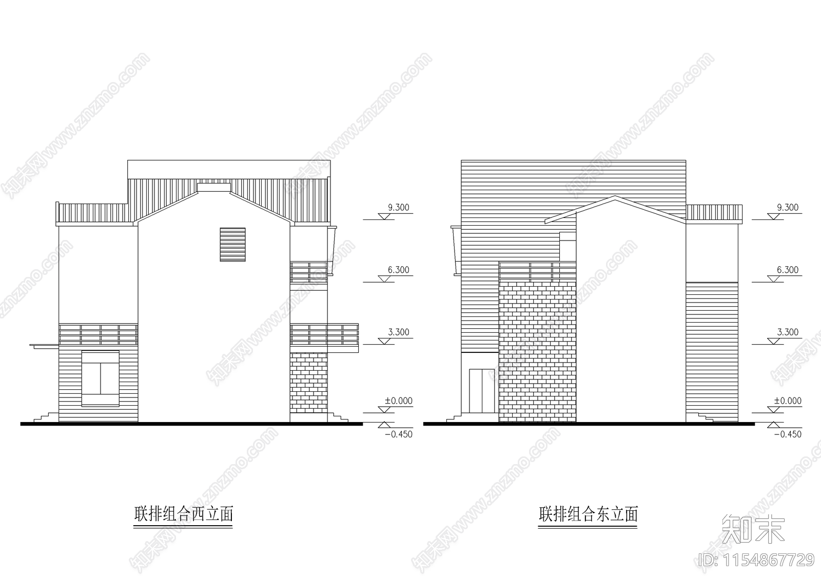 农民小康楼建筑设计cad施工图下载【ID:1154867729】