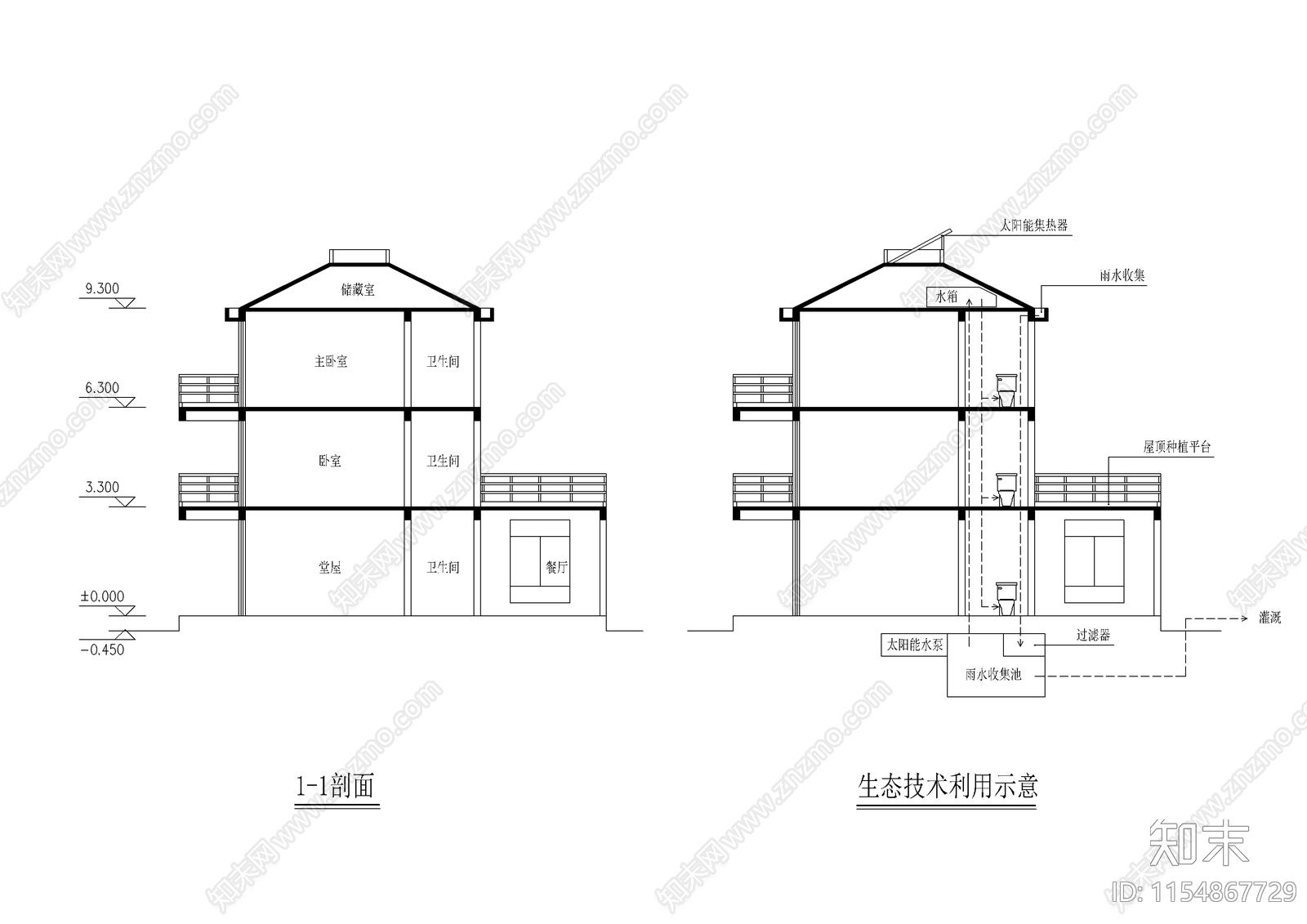 农民小康楼建筑设计cad施工图下载【ID:1154867729】