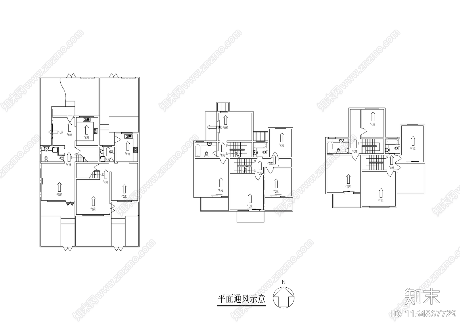 农民小康楼建筑设计cad施工图下载【ID:1154867729】