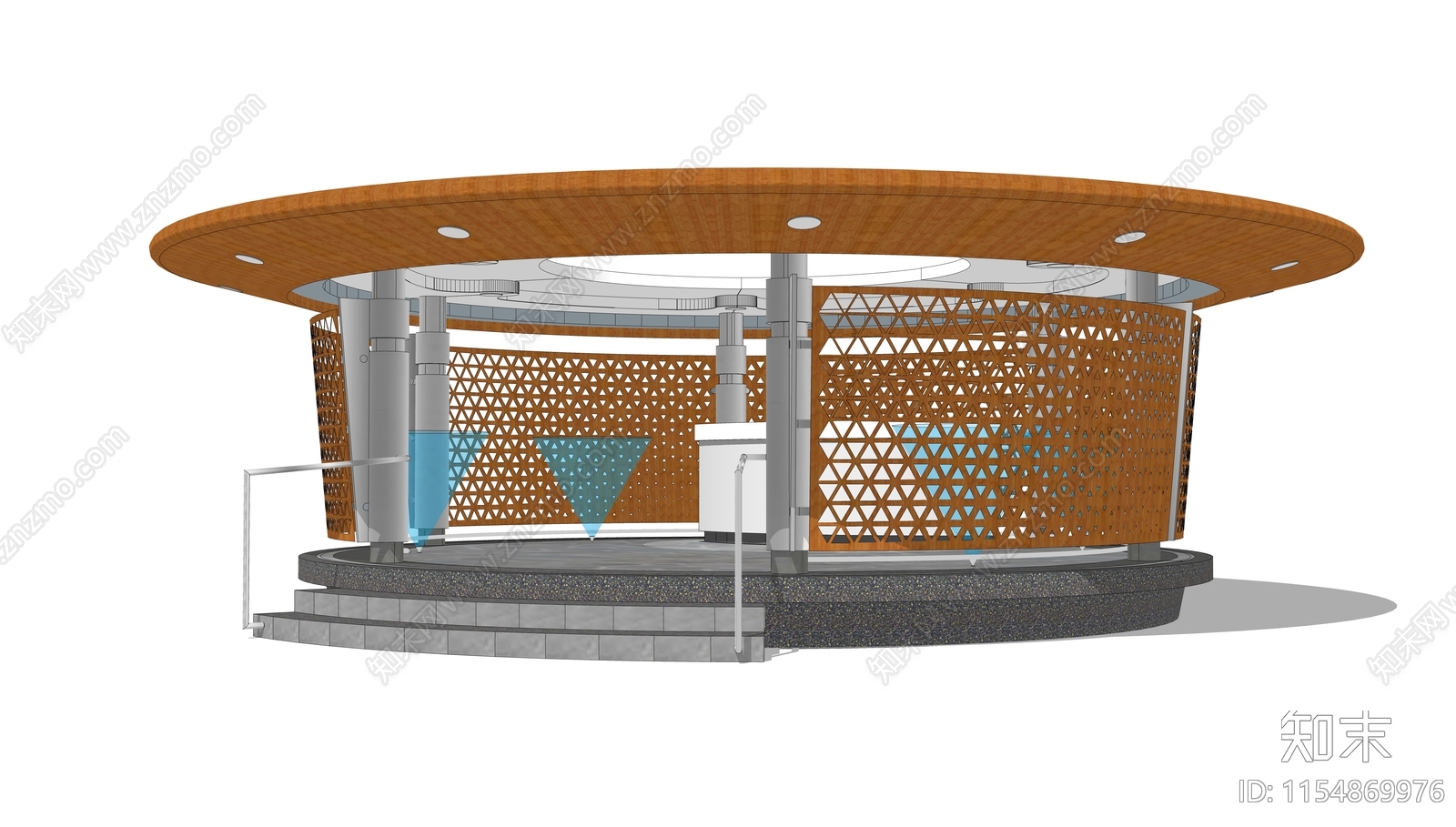 现代户外景观驿站SU模型下载【ID:1154869976】