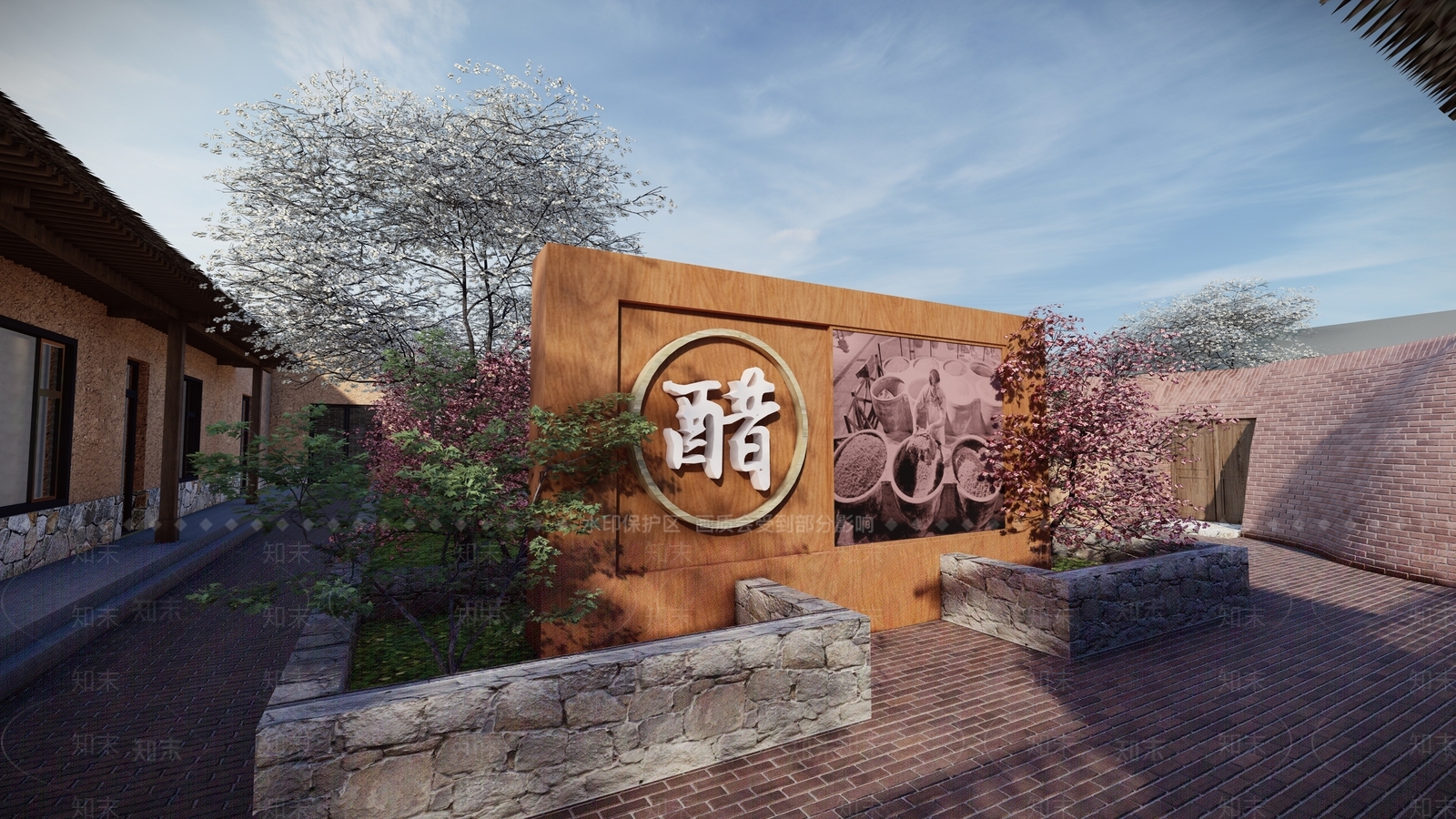 新中式乡村醋坊SU模型下载【ID:1154870092】